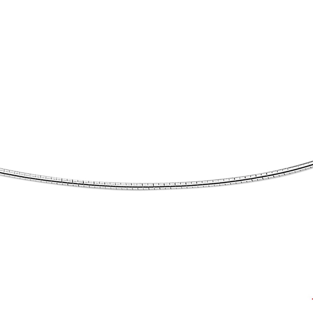 Beschrijving: Zilveren omega collier. 
Uniekenummer serie: 26935
Verpakt per: 1
Doelgroep: dames
Breedte: 1.25 mm
Langste lengte: 45 mm