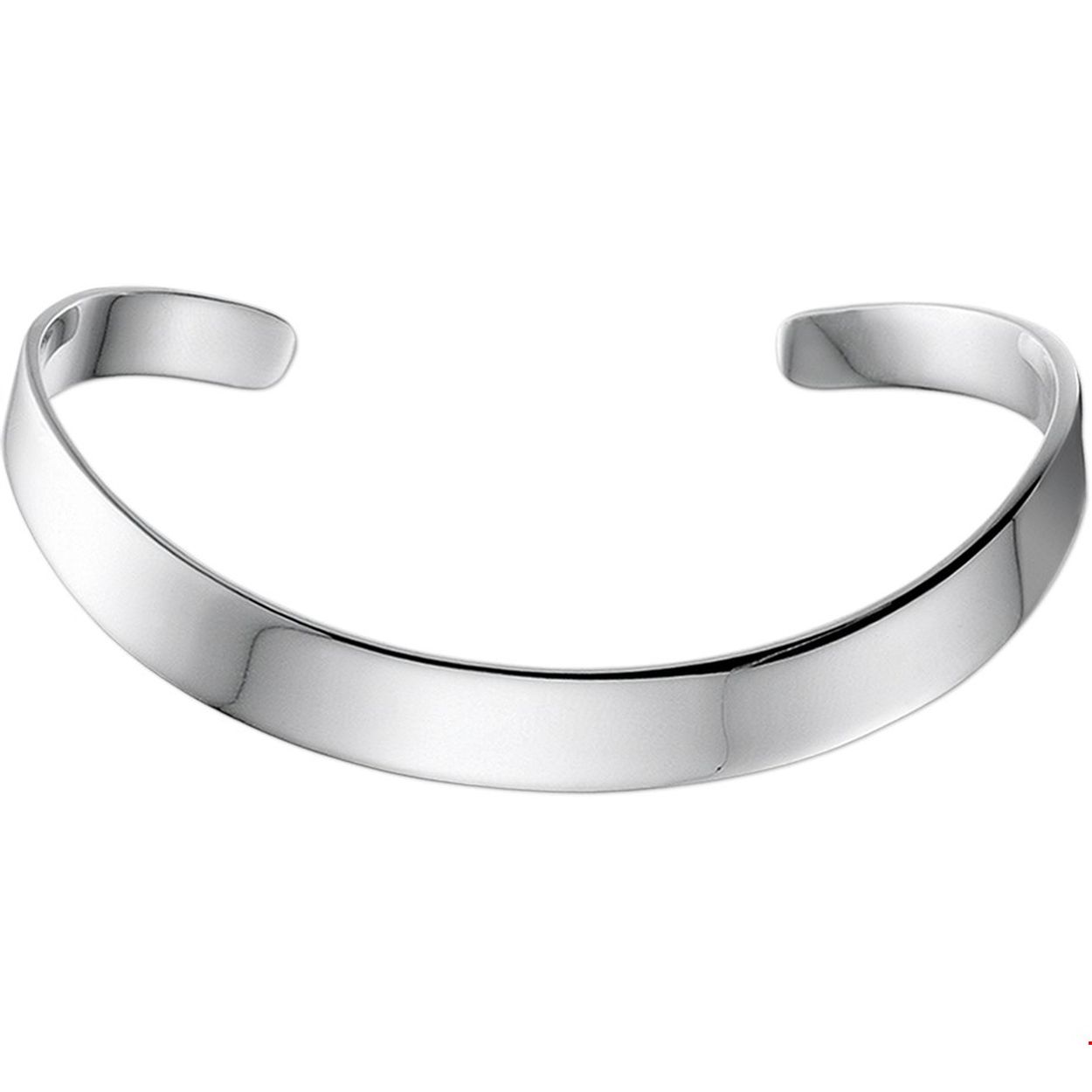 Zilveren spang armband. Breedte: 7 mm