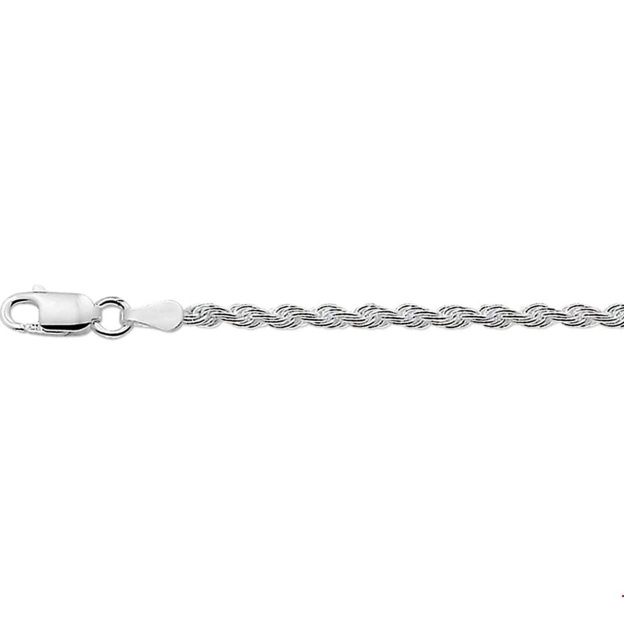 Zilveren armband met koord schakel.

Gender: dames
Breedte: 2.5 mm
Langste lengte: 18 mm