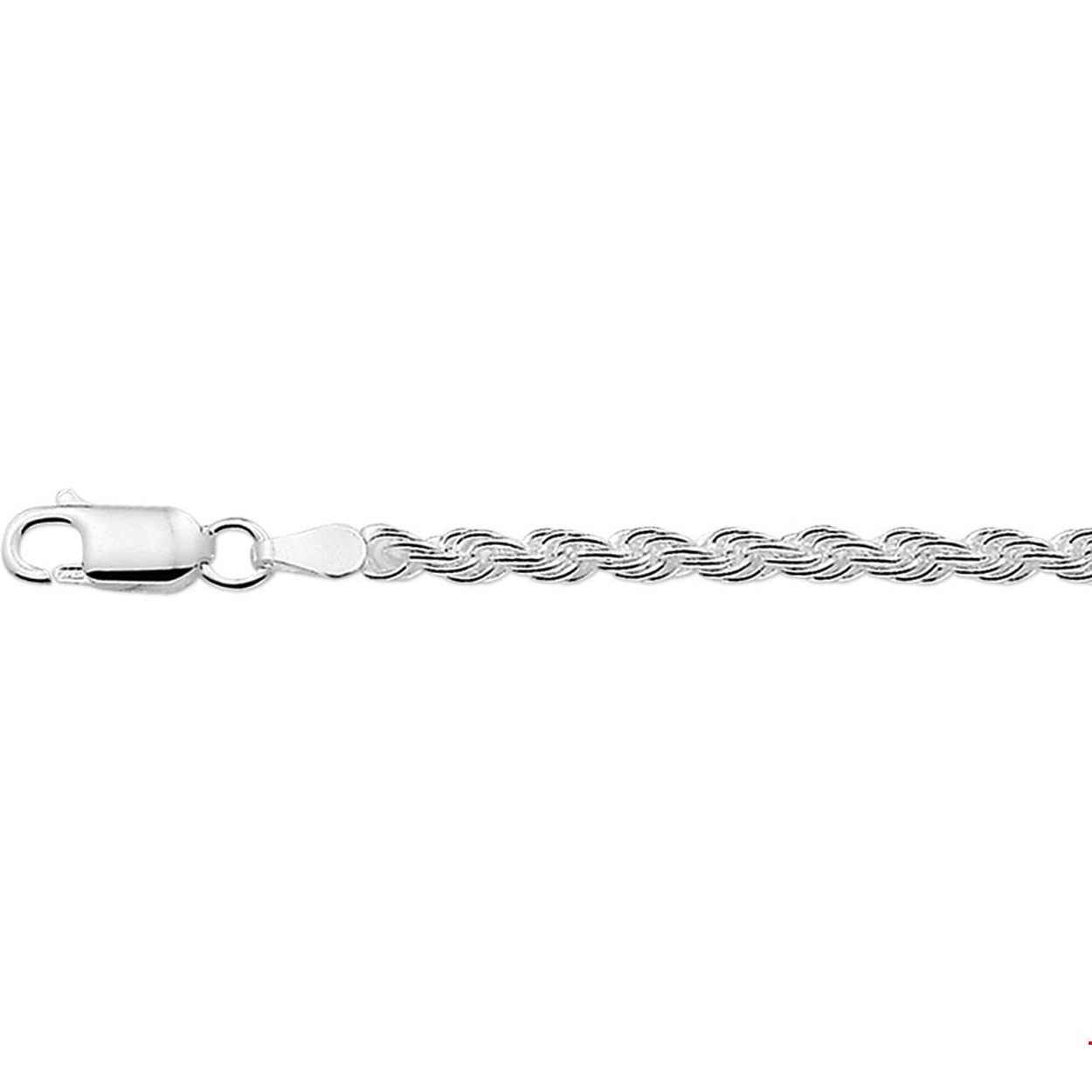 Zilveren armband met koord schakel.
Gender: dames
Breedte: 3 mm
Langste lengte: 19 cm