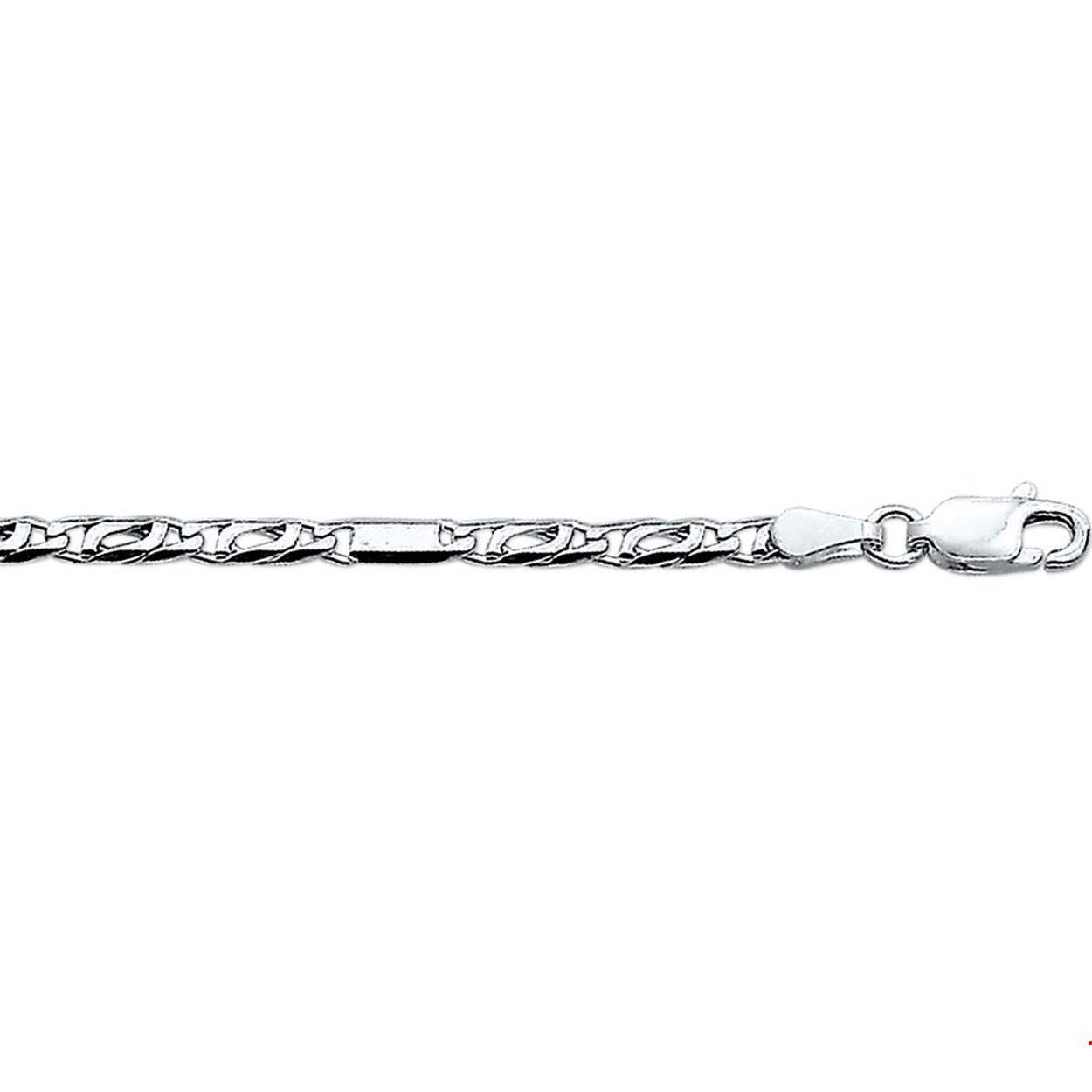 Zilveren fantasie Valkenoog(falko-oog) collier 45cm 3mm