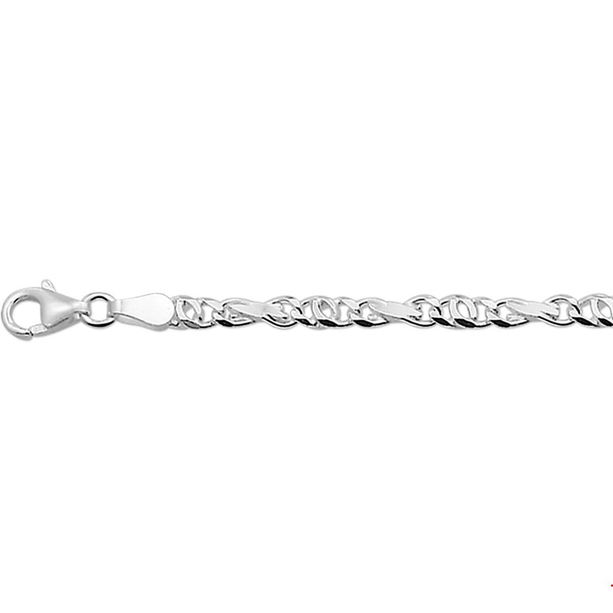 Zilveren collier | 45cm | fantasie