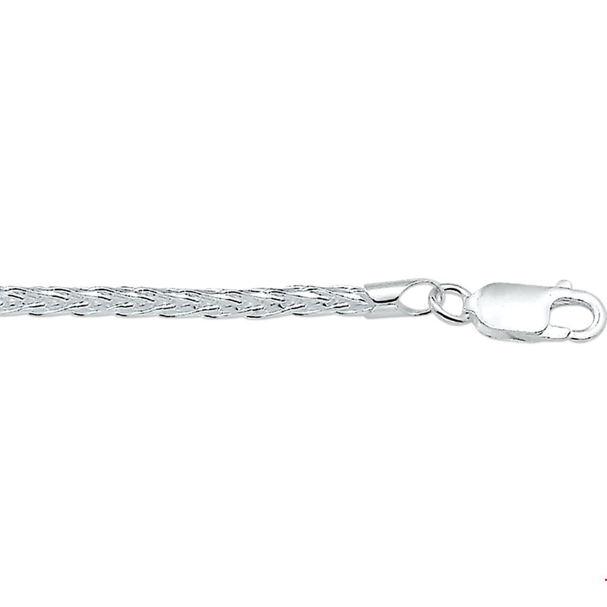 Zilveren armband met vossestaart schakel.

Gender: dames
Breedte: 3 mm
Langste lengte: 19 mm