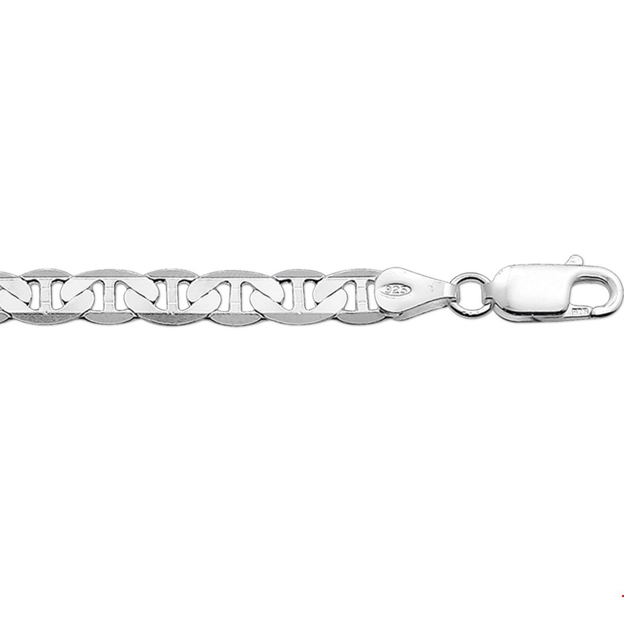 Zilveren collier met anker schakel.

Gender: heren
Breedte: 5.5 mm
Langste lengte: 60 mm