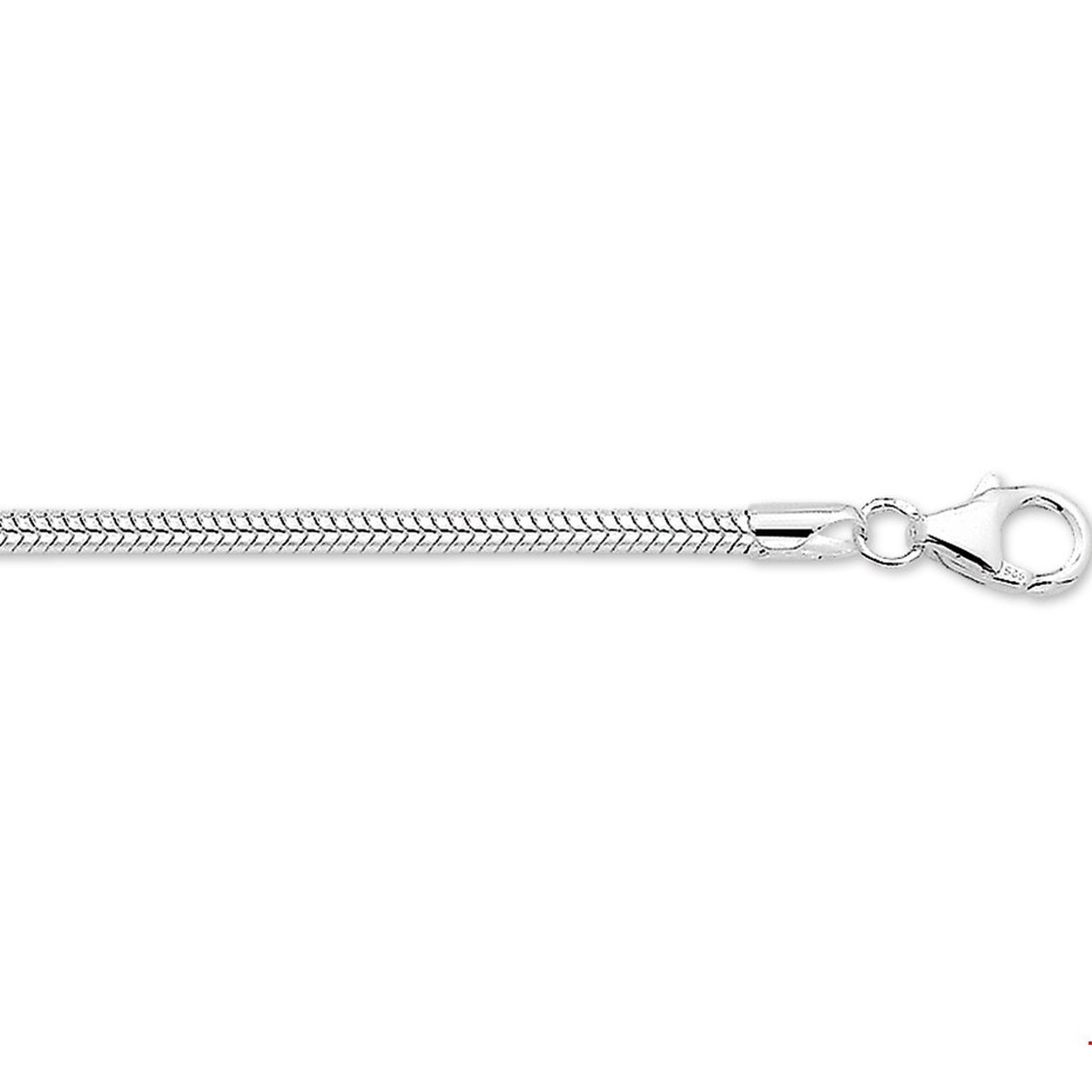 925 zilver | armband slang rond 2,4 mm 18,5 cm
