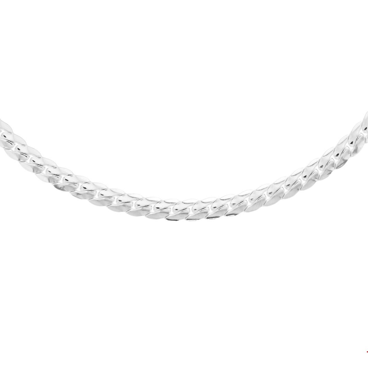 Beschrijving: Zilveren collier met gourmet schakel. 
Uniekenummer serie: 36325
Verpakt per: 1
Doelgroep: unisex
Breedte: 5.3 mm
Langste lengte: 45 mm