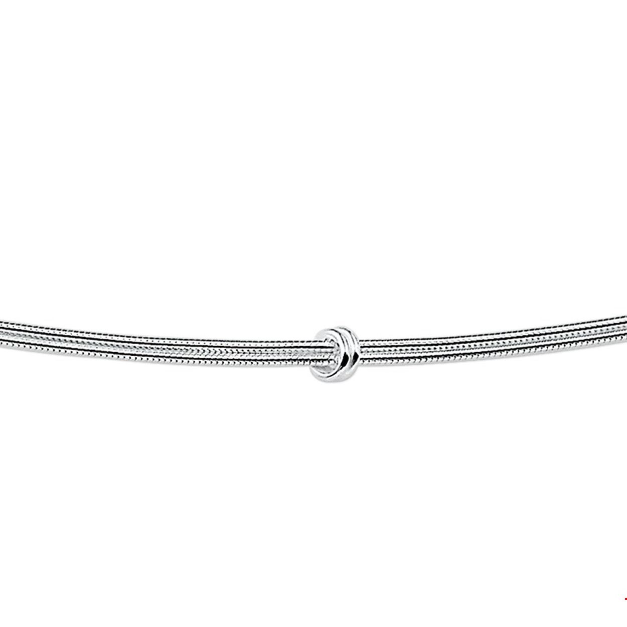 Zilveren schakel armband