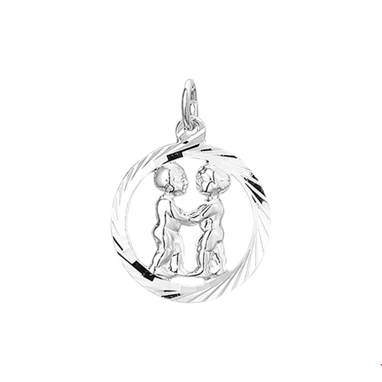 Zilveren bedel met tweeling sterrenbeeld.

Gender: unisex