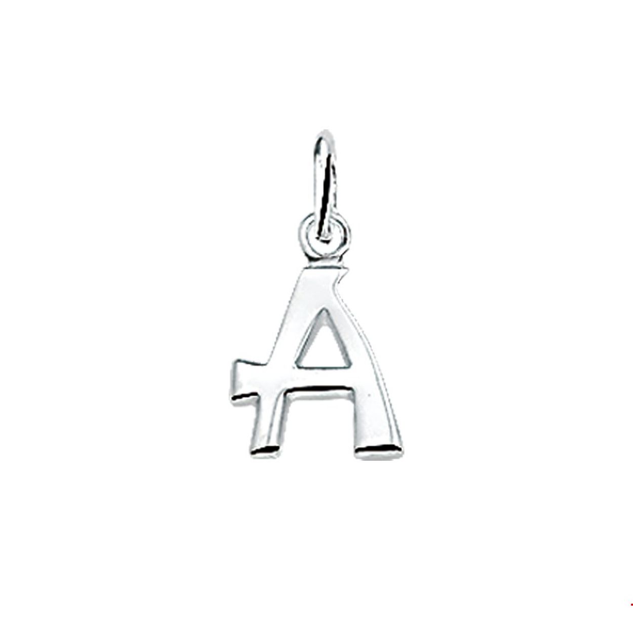 Zilveren hanger letter A met een hoogte van 13mm en een breedte van 8.5mm.

Gender: unisex