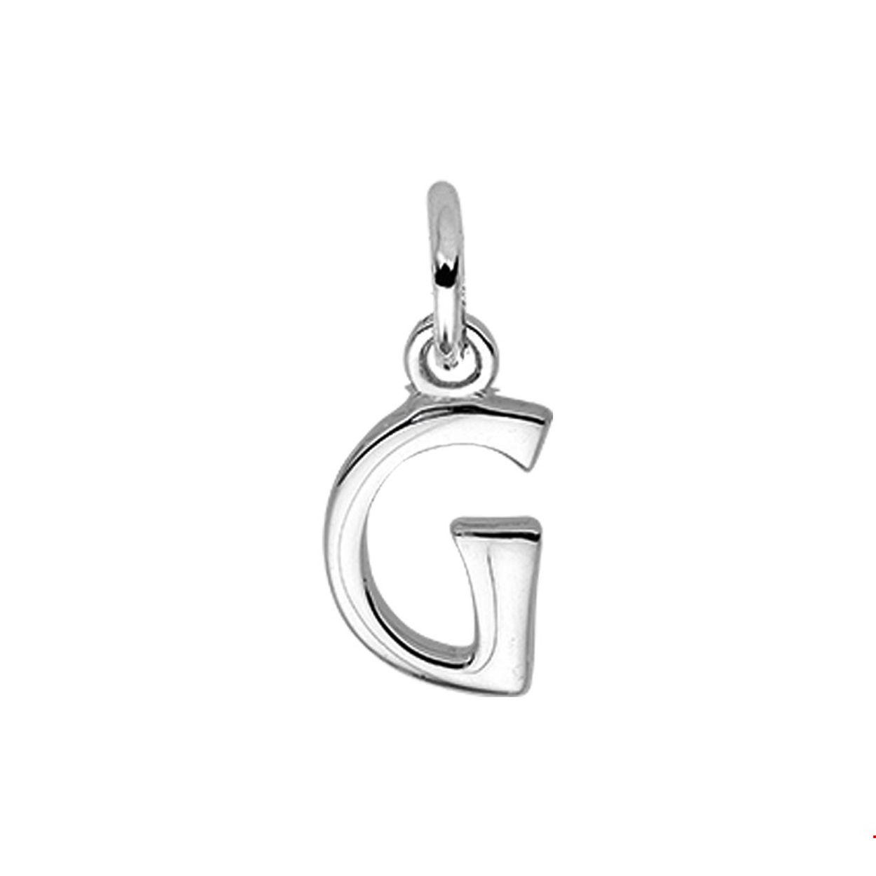 Zilveren hanger letter G met een hoogte van 12mm en een breedte van 7mm.

Gender: unisex