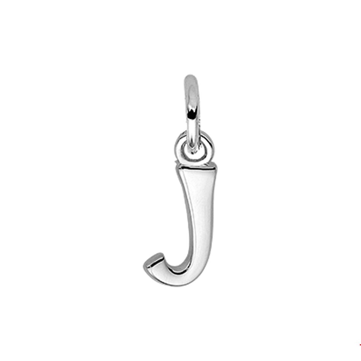 Zilveren hanger letter J met een hoogte van 12.5mm en een breedte van 5mm.

Gender: unisex