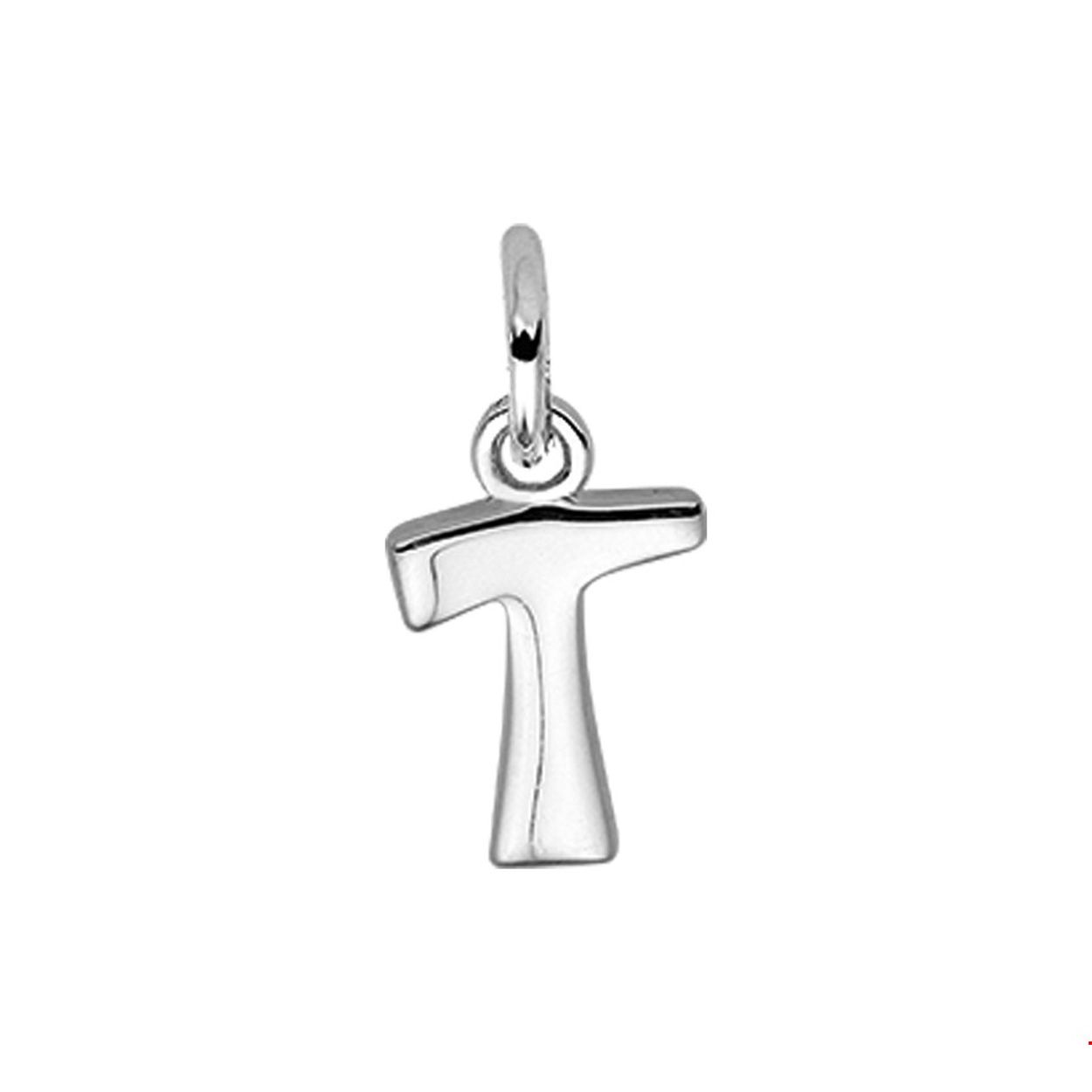 Zilveren hanger letter T met een hoogte van 12mm en een breedte van 8mm.

Gender: unisex