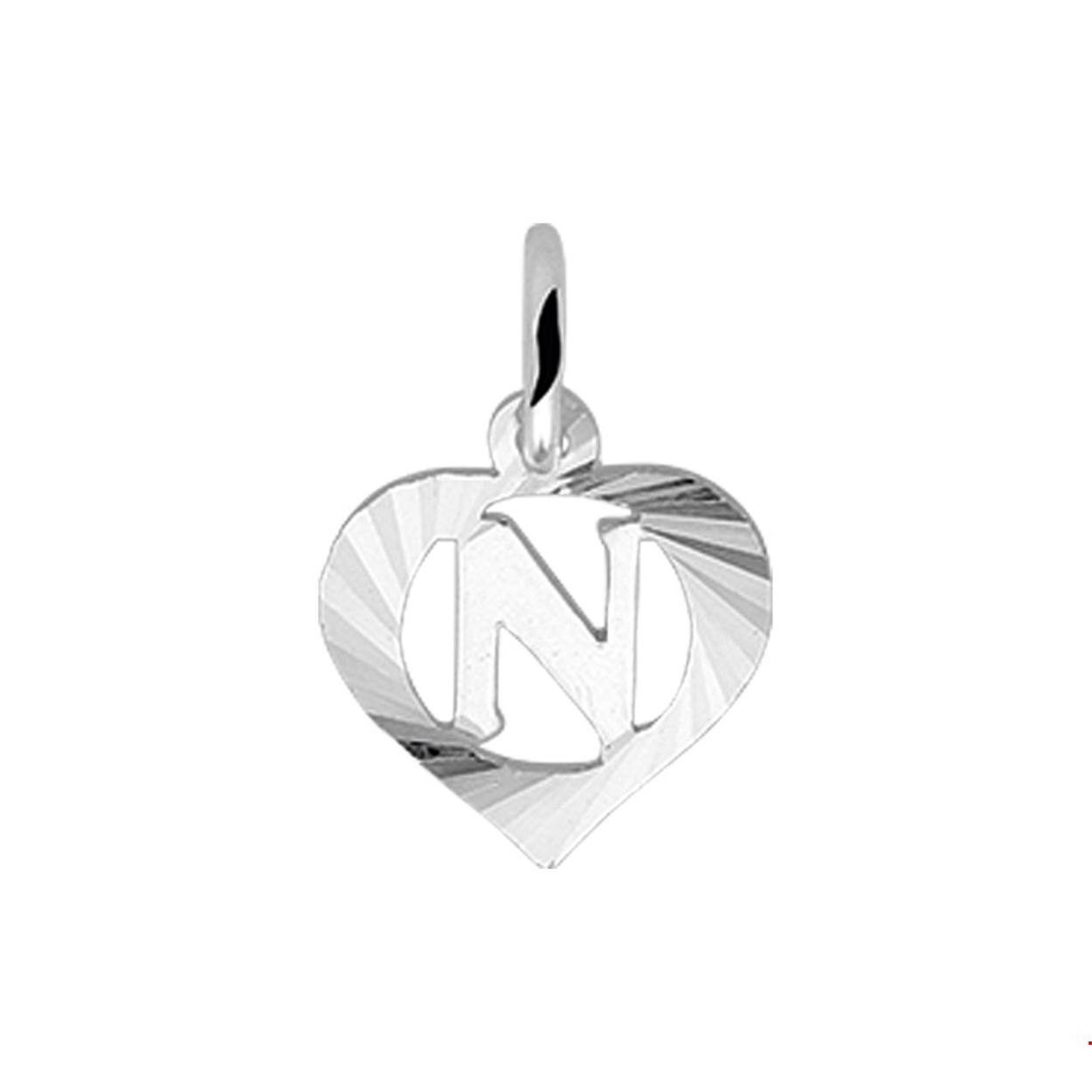 Beschrijving: Zilveren hart hanger letter N met een hoogte van 10.5mm en een breedte van 11mm.
Uniekenummer serie: 34840
Verpakt per: 1
Doelgroep: unisex