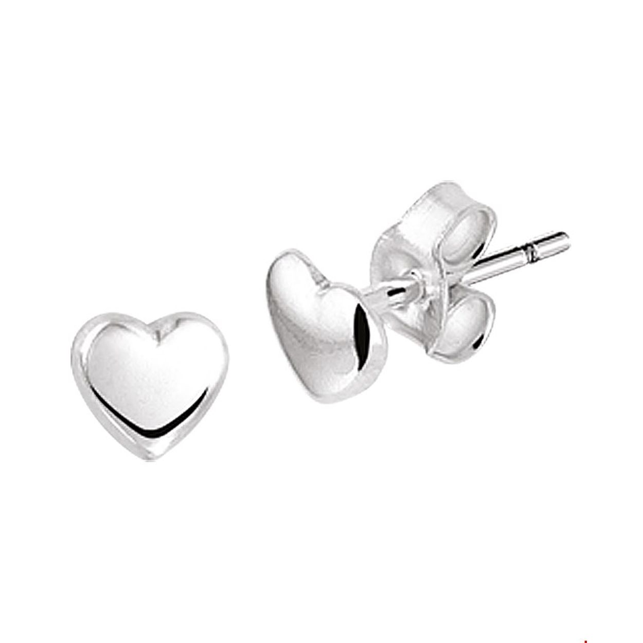 Beschrijving: Zilveren oorknoppen met een hart. 
Doelgroep: dames
Breedte: 5.5 mm
Hoogte: 5.5 mm