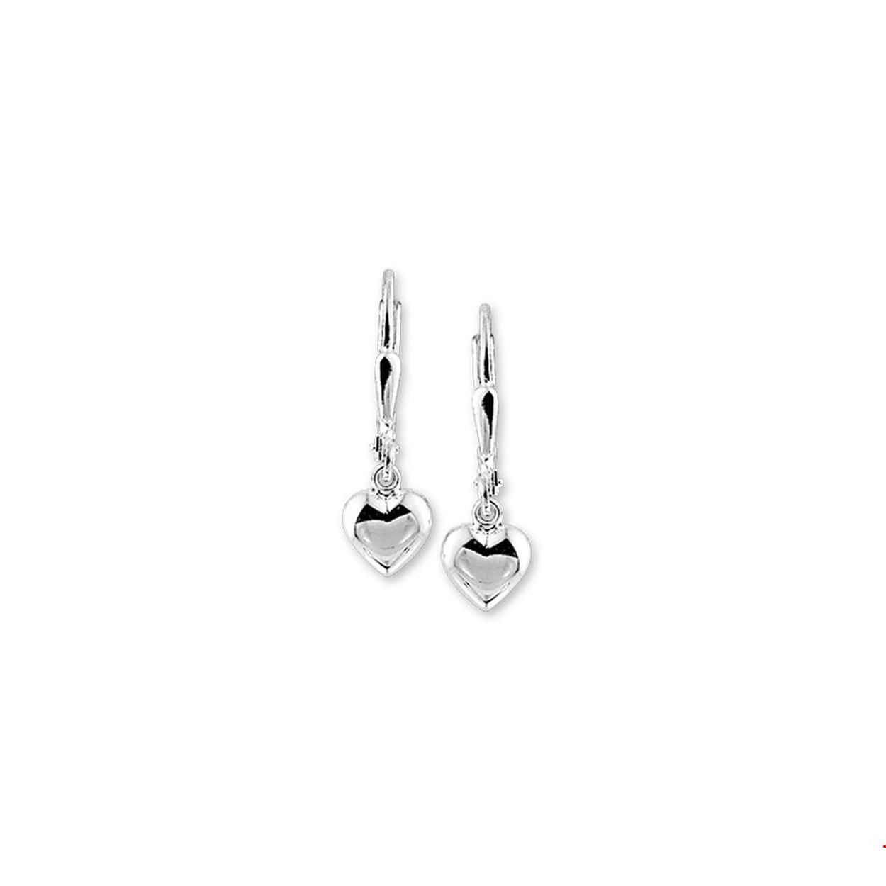 Beschrijving: Zilveren oorhangers met een haak en hartje.
Doelgroep: kinderen
Breedte: 6.5 mm
Hoogte: 6.5 mm