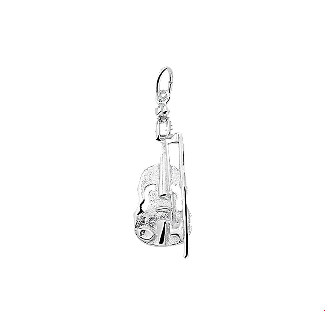Zilveren hanger/bedel viool