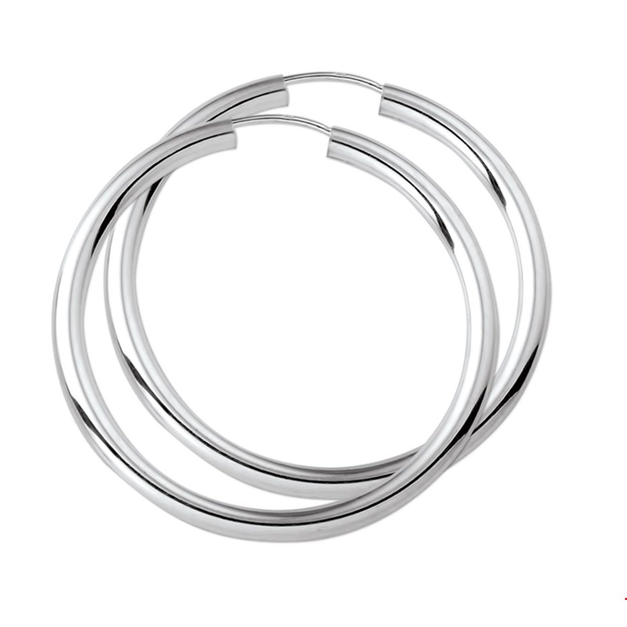 
Zilveren oorring 40 x 3,0 mm ronde buis