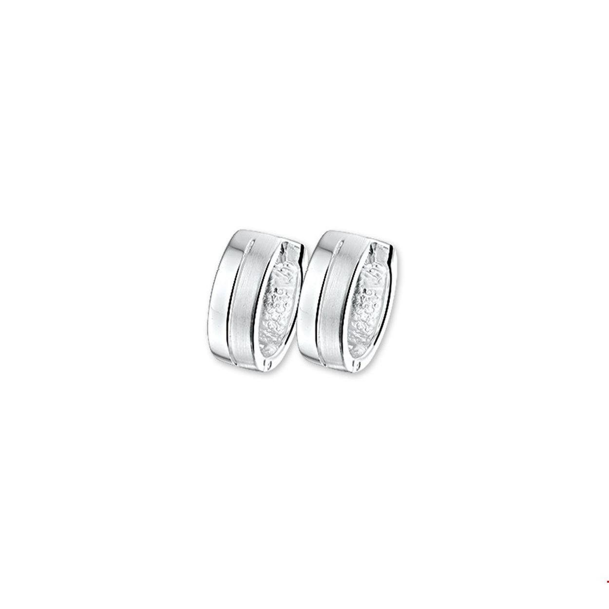 Beschrijving: Zilveren klapcreolen met een vlakke buis en een poli/matte afwerking. 
Verpakt per: 1
Doelgroep: dames
Breedte: 4.5 mm