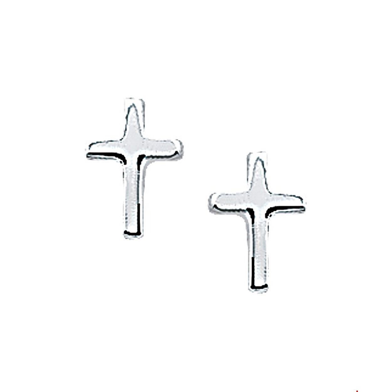 Beschrijving: Zilveren oorknoppen met een kruis.
Doelgroep: dames
Breedte: 5 mm
Hoogte: 7.5 mm