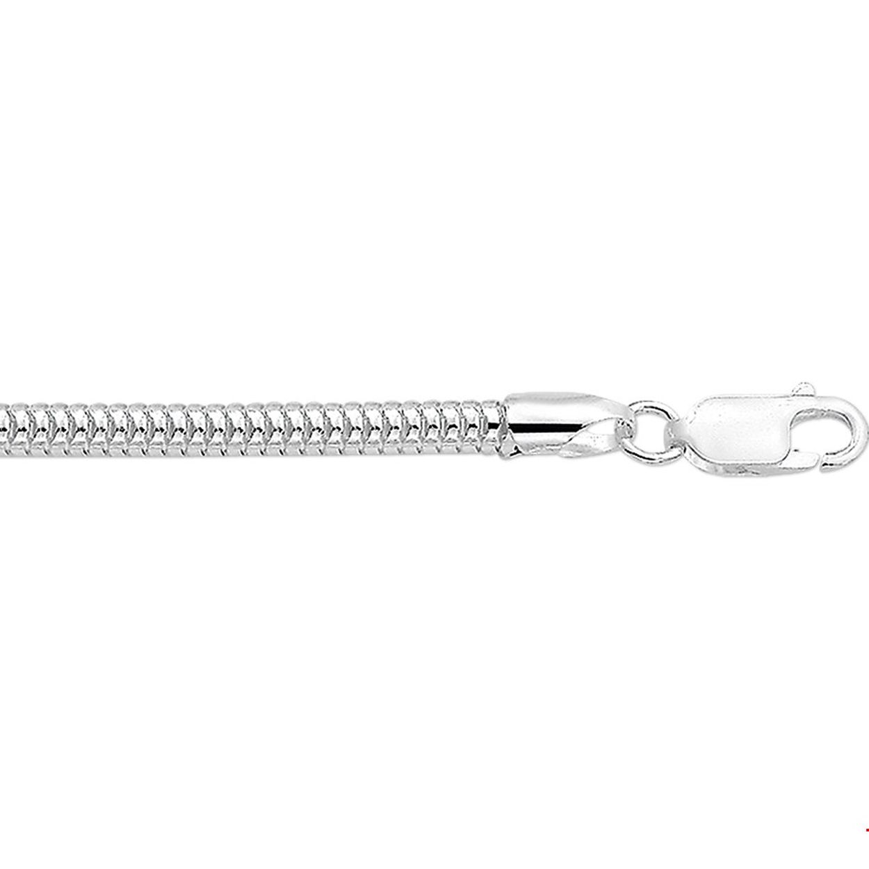 Zilveren slangen collier.

Gender: dames
Breedte: 4 mm
Langste lengte: 45 mm