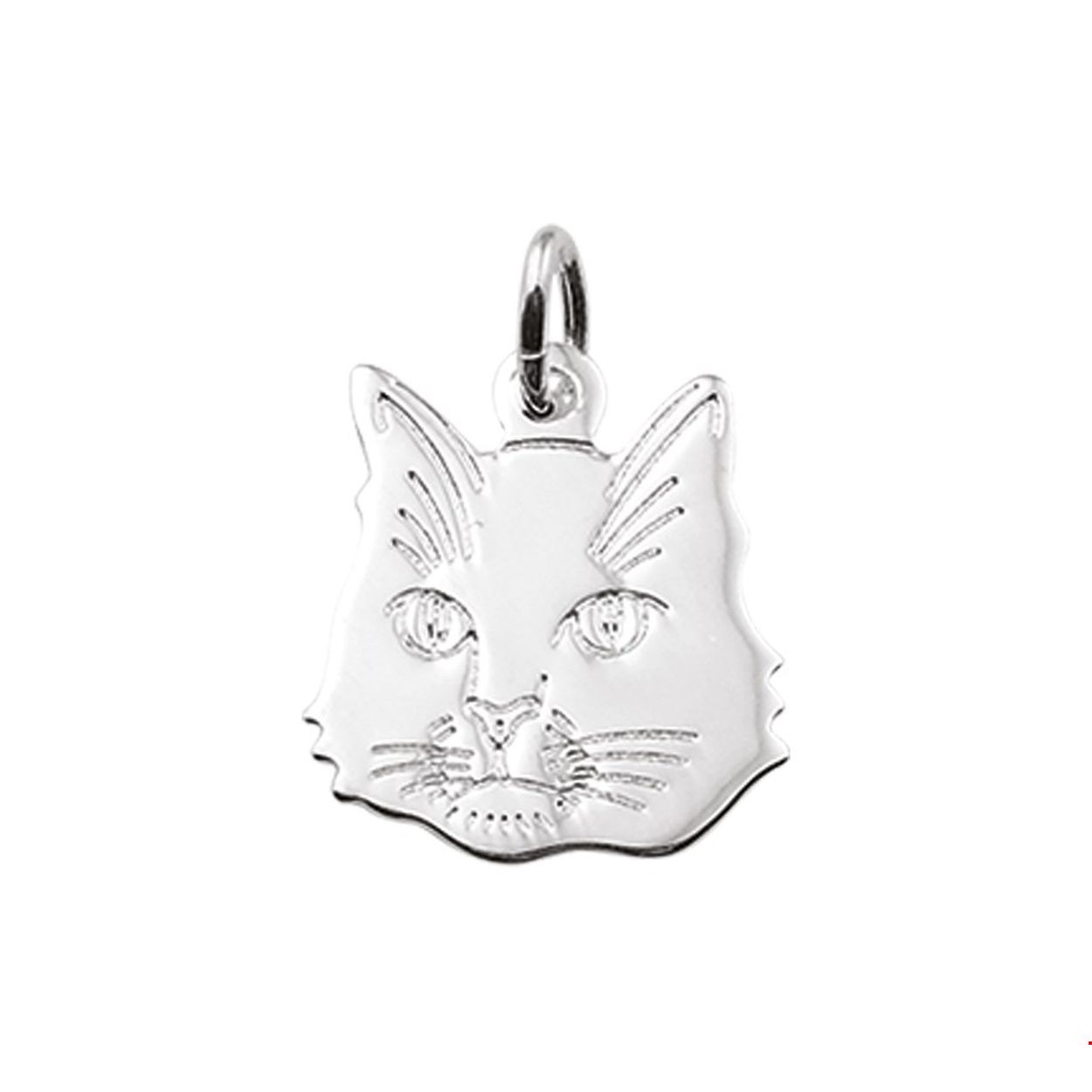 Deze zilveren hanger heeft de vorm van een poezenkop met gedetailleerde kenmerken en een glanzende afwerking. Het heeft een subtiele en speelse uitstraling die perfect is voor kattenliefhebbers. Draag het aan een zilveren ketting voor een schattige toevoeging aan elke outfit. Deze hanger is een charmant accessoire dat zeker de aandacht zal trekken en een geweldige toevoeging is aan je sieradencollectie.
