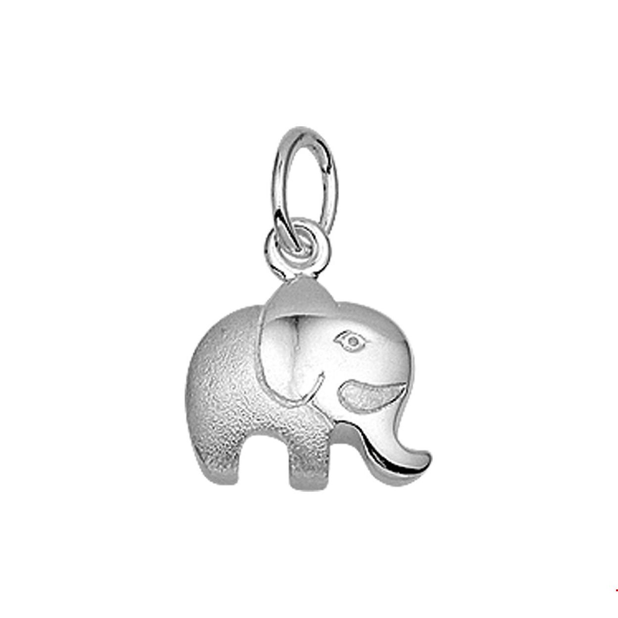 zilveren hanger als olifant