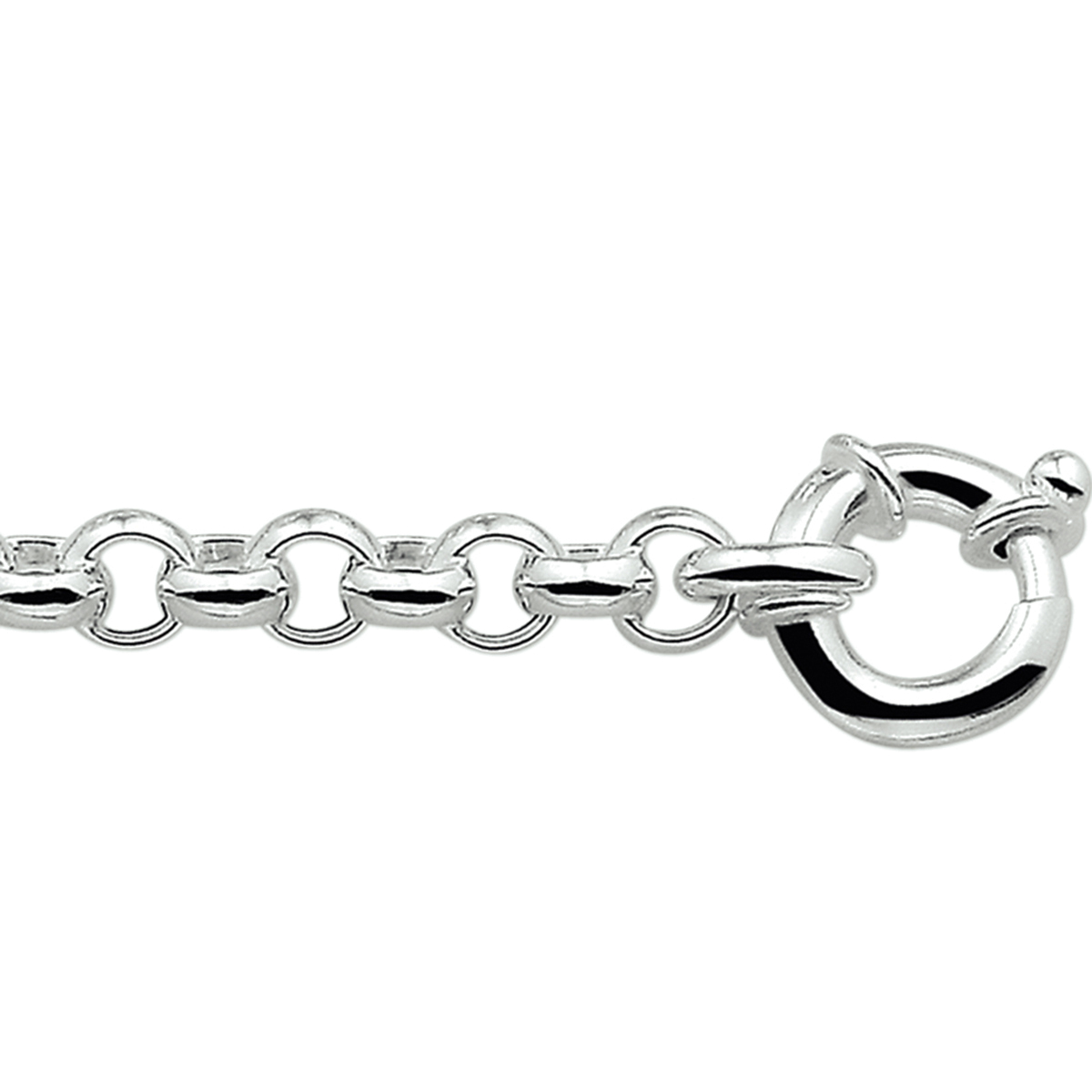 Zilveren armband met jasseron schakel.

Gender: dames
Breedte: 7 mm
Langste lengte: 20 mm