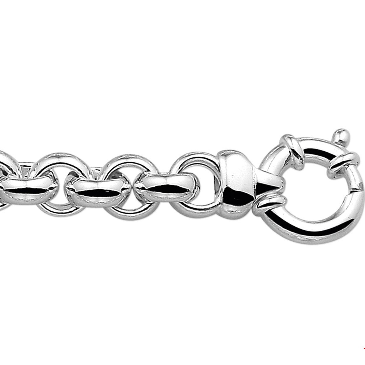 De Zilver armband Jasseron, modelnummer 1004568, is een elegante zilveren armband van 19 cm lang en 10 mm breed. Dit nikkelvrije sieraad weegt 26,8 gram en heeft een glanzende zilverkleur. Perfect voor dagelijks gebruik of speciale gelegenheden. Draag deze tijdloze armband solo of in combinatie met andere sieraden voor een stijlvolle look.