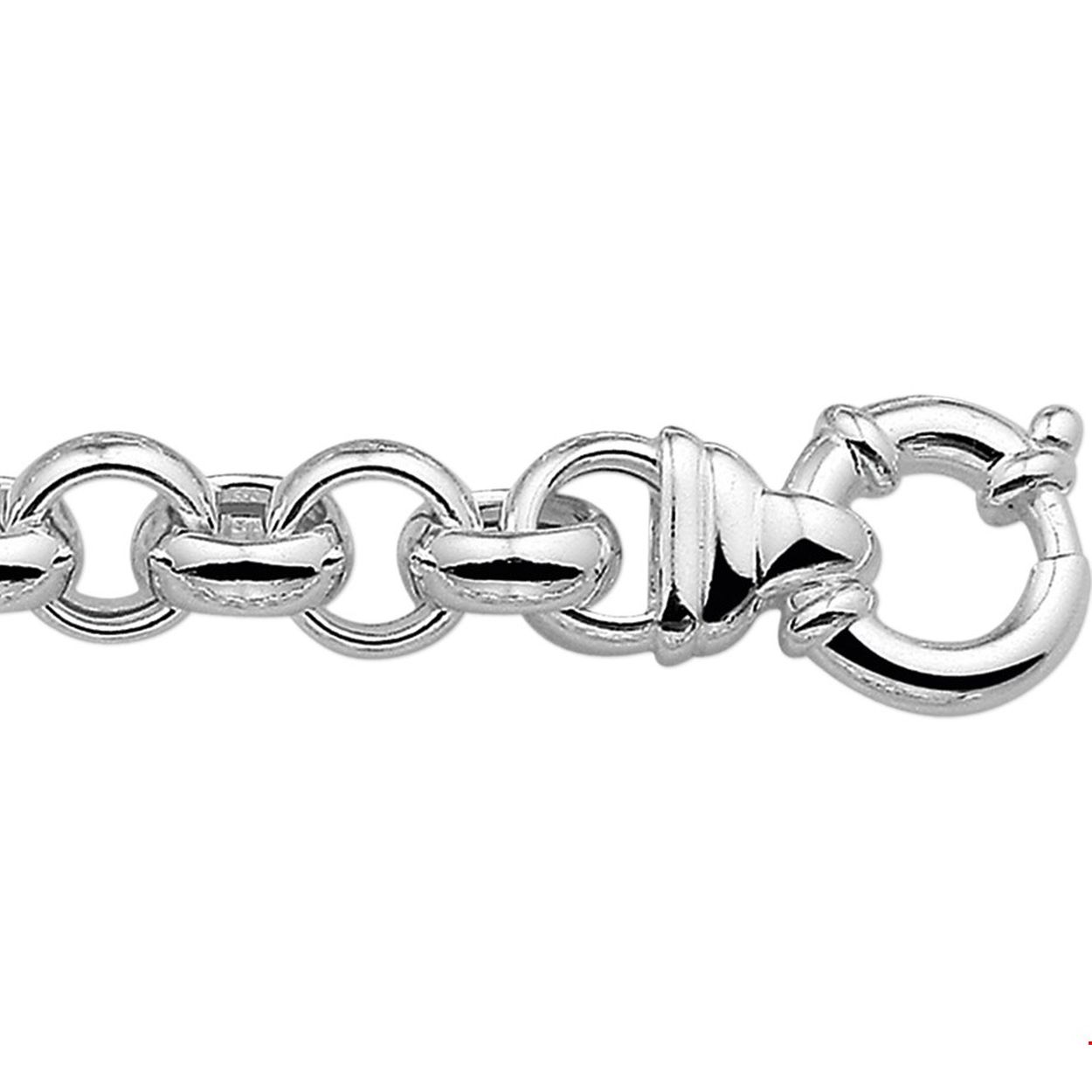 Zilveren collier met jasseron schakel.

Gender: dames
Breedte: 11 mm
Langste lengte: 50 mm