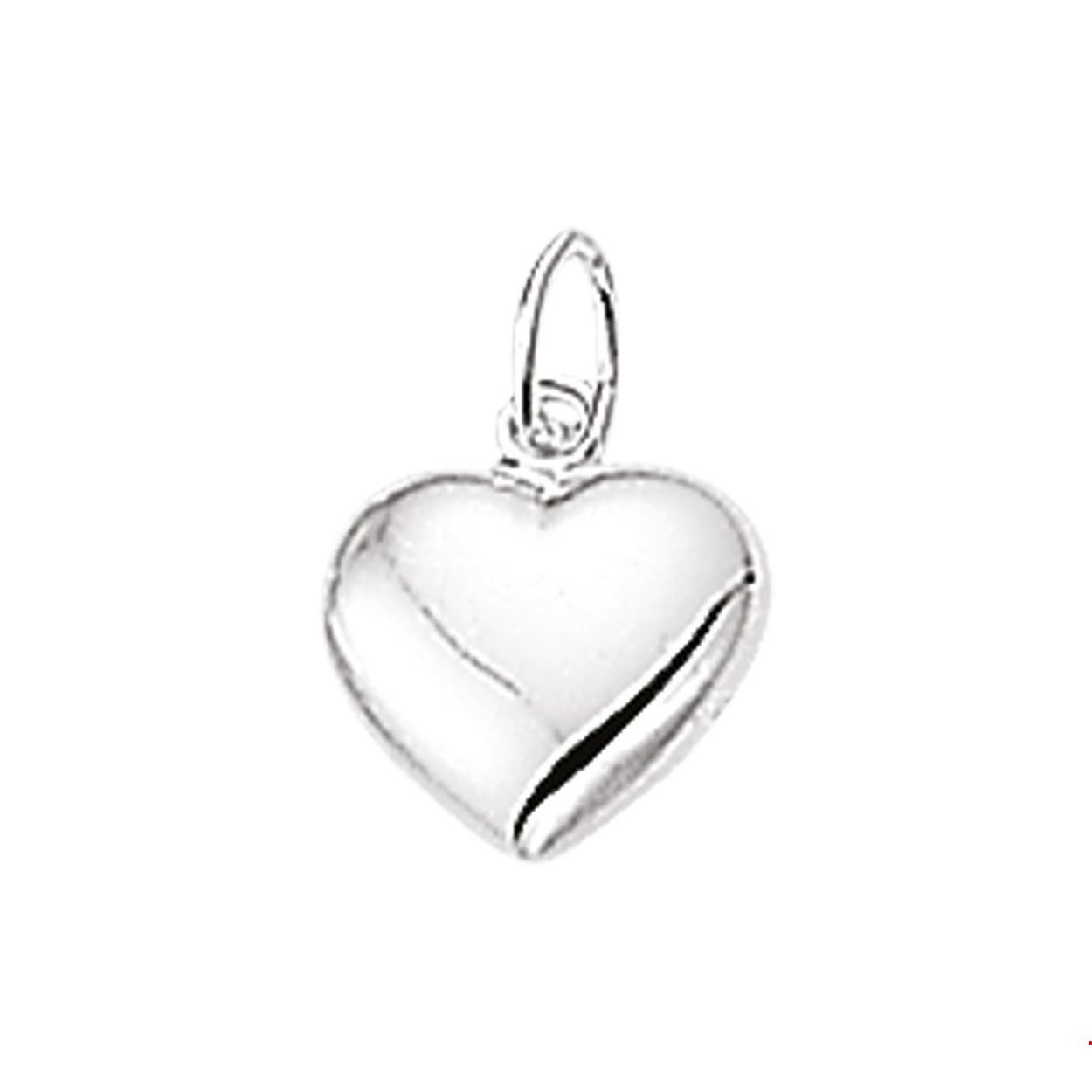 Zilveren hanger met een hart. 
Breedte: 8.5 mm
Hoogte: 8.5 mm