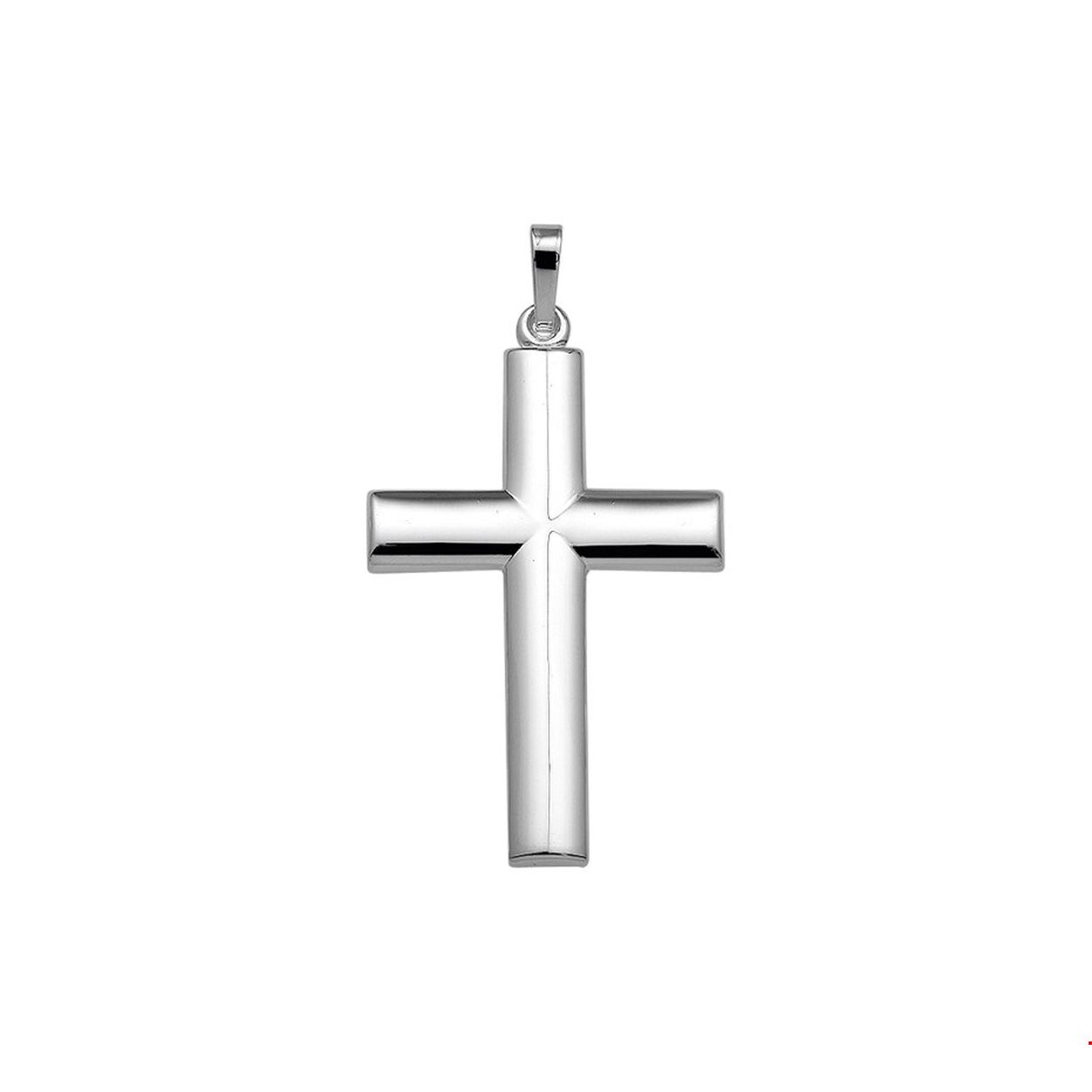 Beschrijving: Zilveren hanger kruis. 

Breedte: 22 mm
Hoogte: 36 mm