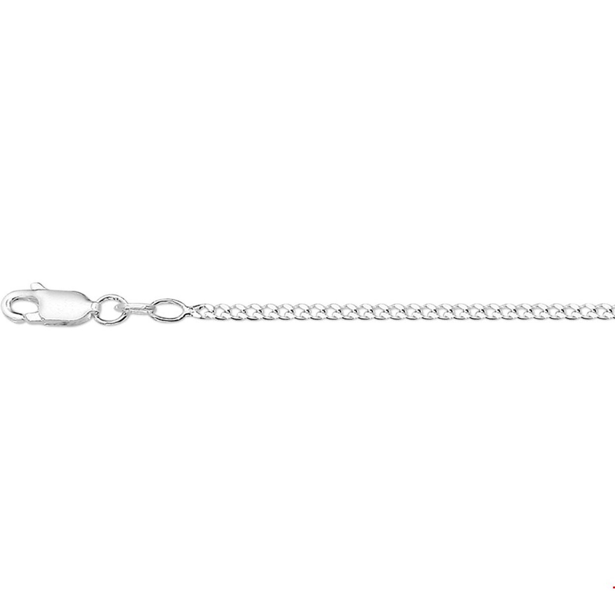Beschrijving: Zilveren collier met gourmet schakel. 
Doelgroep: unisex
Breedte: 2 mm
Langste lengte: 45 mm