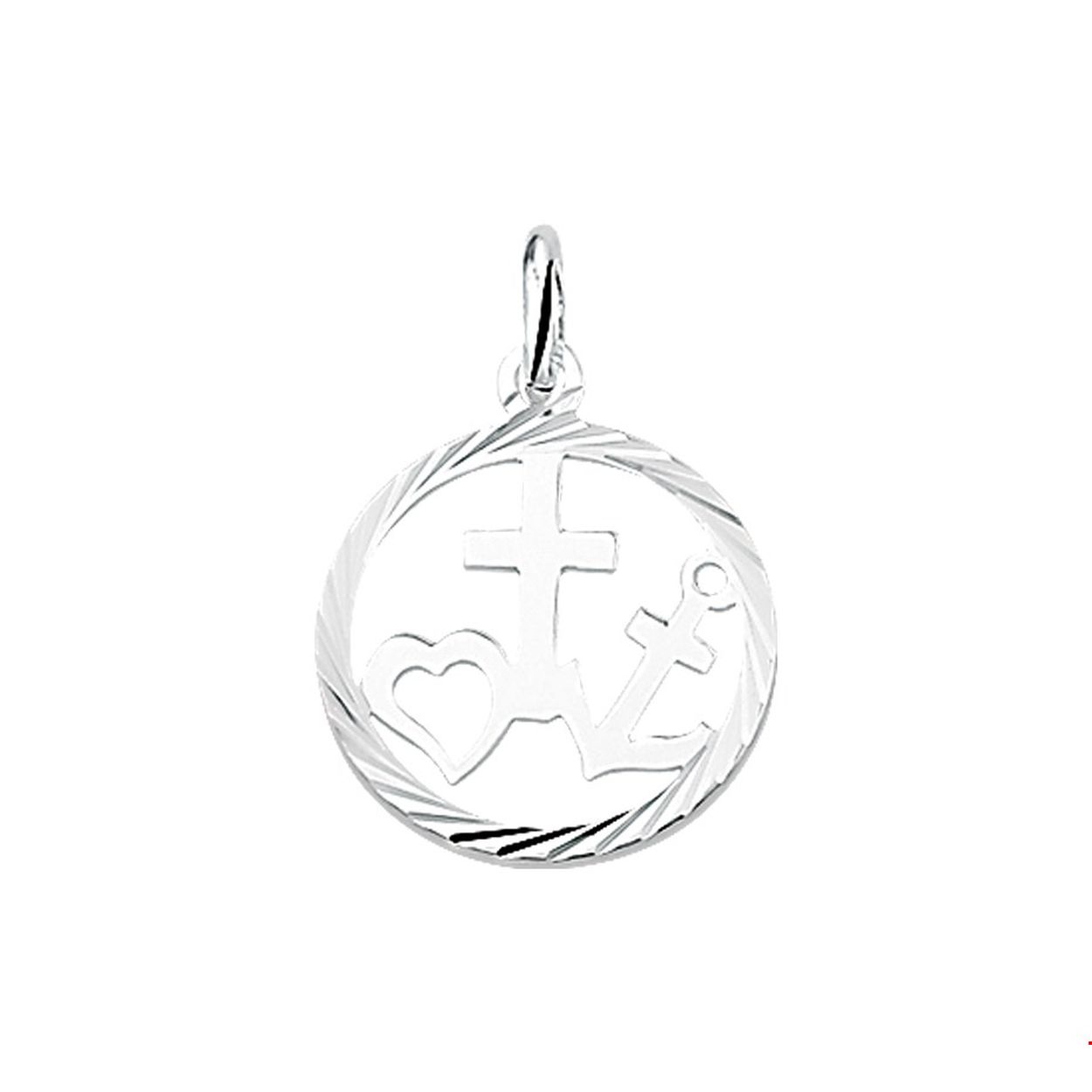 Beschrijving: Zilveren hanger met geloof hoop en liefde bedel.
Doelgroep: unisex
Breedte: 17 mm