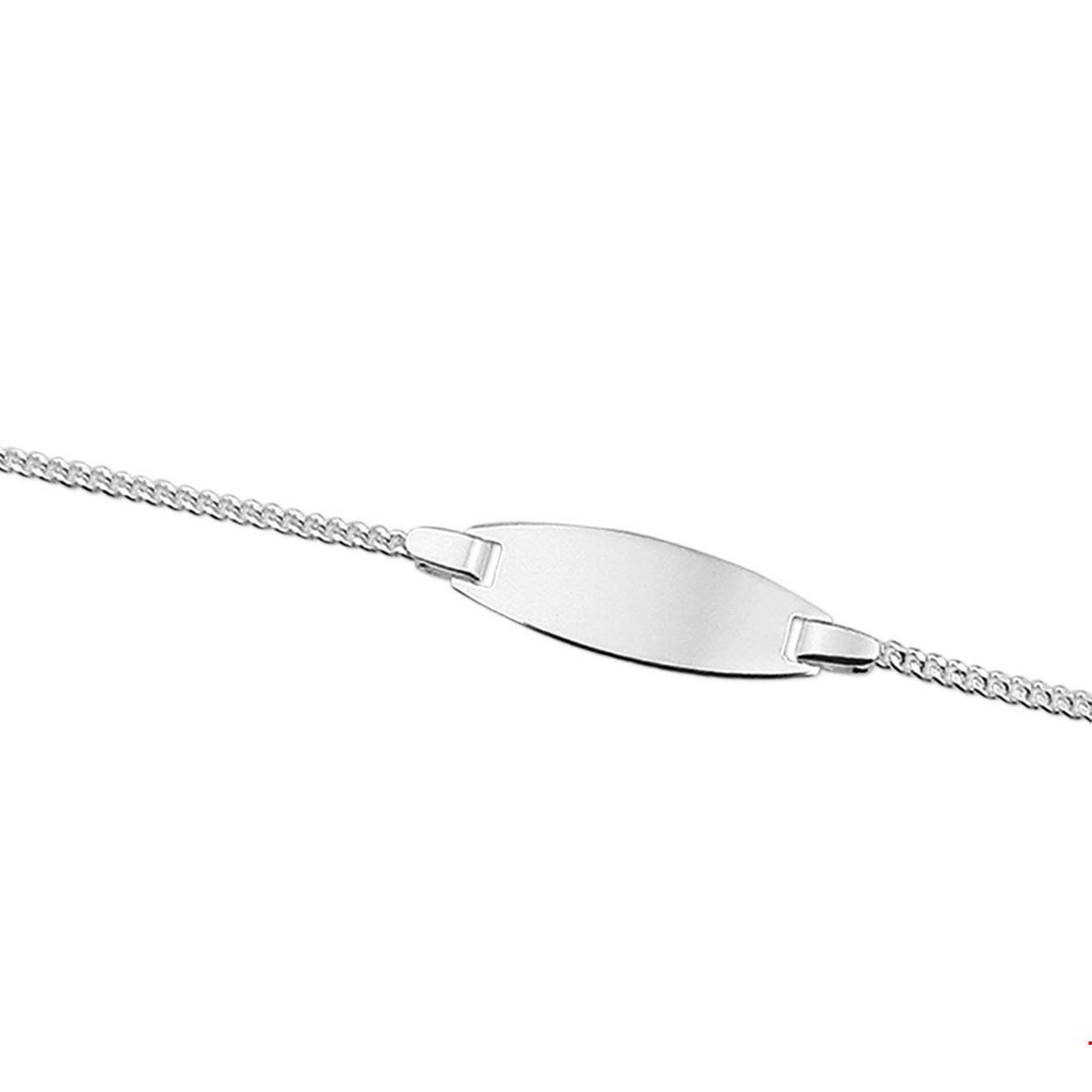 Beschrijving: Zilveren graveerarmband. De lengte bedraagt 9cm met 2cm extensie. De breedte van de graveerplaat bedraagt 7.6mm.
Uniekenummer serie: 27638
Doelgroep: kinderen
Breedte: 8 mm
Kortste lengte: 9 cm
Langste lengte: 11 cm