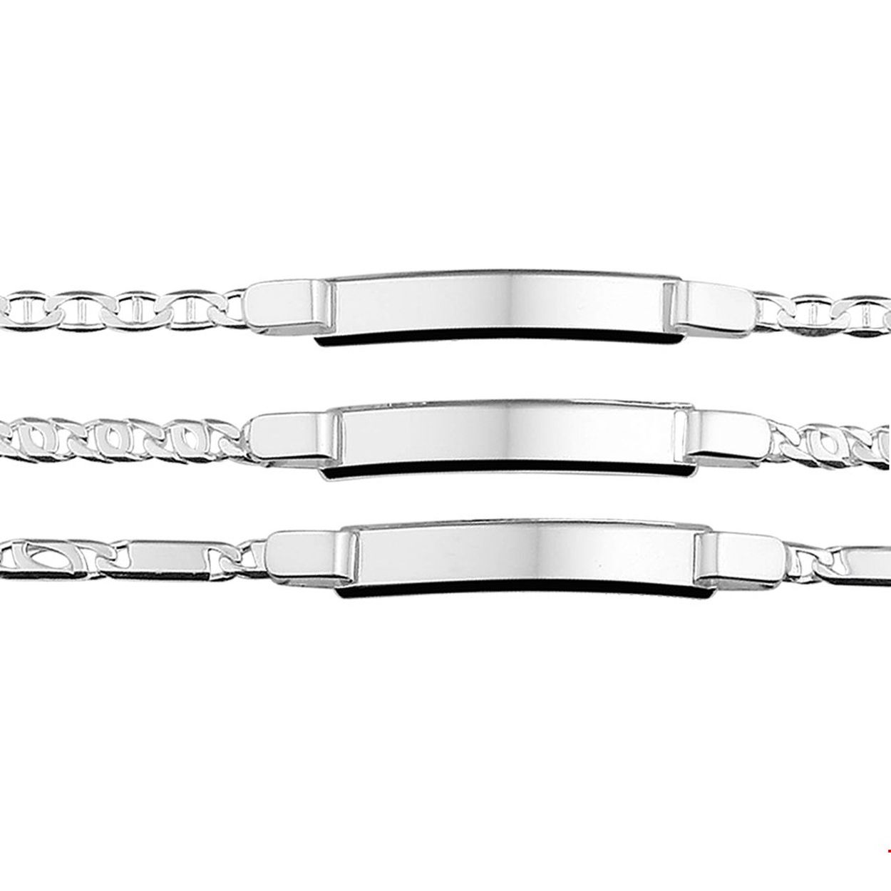 De lengte bedraagt 19cm en de breedte van de graveerplaat bedraagt 6mm. 
Breedte: 6 mm
Langste lengte: 19 cm