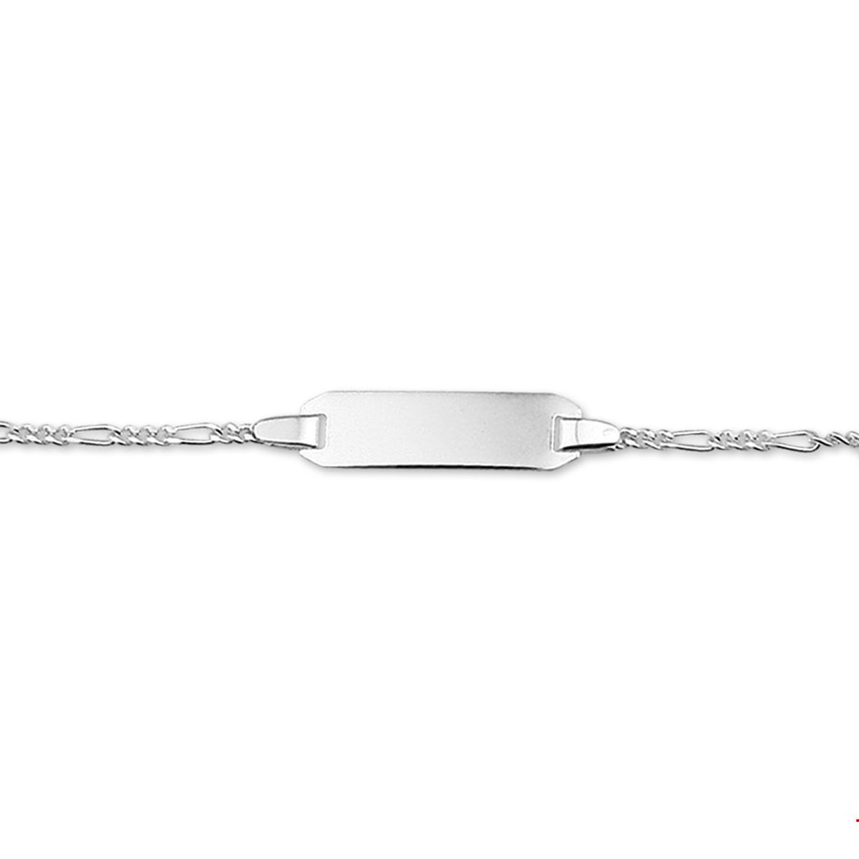 Beschrijving: Zilveren graveerarmband. De lengte bedraagt 13cm met 2cm extensie. De breedte van de graveerplaat bedraagt 6mm.
Uniekenummer serie: 27639
Doelgroep: kinderen
Breedte: 6 mm
Kortste lengte: 13 mm
Langste lengte: 15 mm