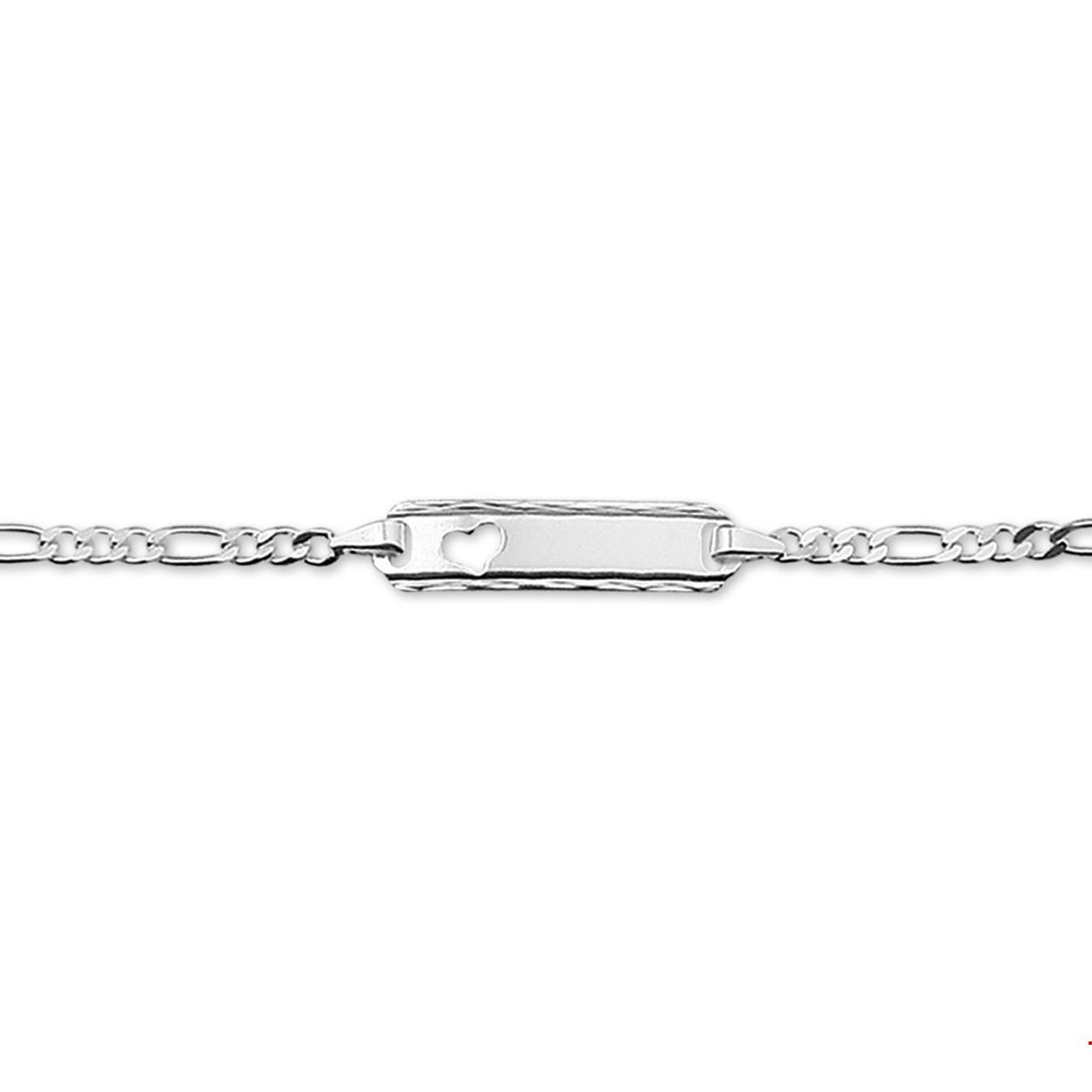 Zilveren graveerarmband met een gestanst hartje. De lengte bedraagt 9cm met 2cm extensie. De breedte van de graveerplaat bedraagt 5mm.
Uniekenummer serie: 27625
Doelgroep: kinderen
Breedte: 5 mm
Kortste lengte: 9 cm
Langste lengte: 11 cm
