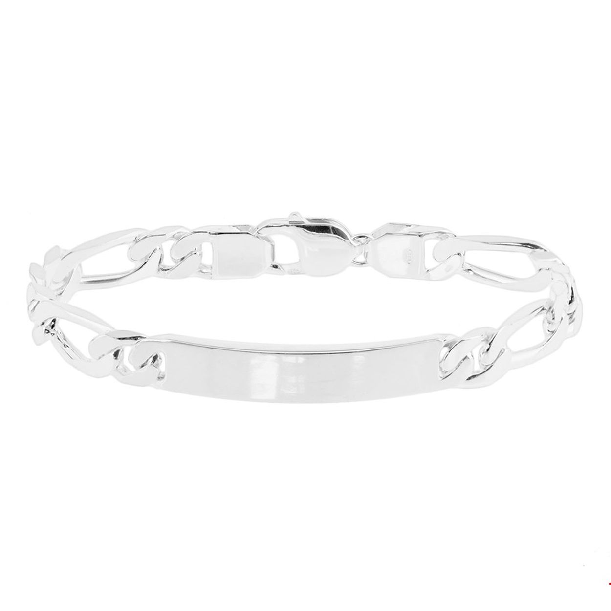 Beschrijving: Zilveren graveerarmband. De lengte bedraagt 21cm en de breedte van de graveerplaat bedraagt 8mm. 
Verpakt per: 1
Doelgroep: heren
Breedte: 8 mm
Langste lengte: 21 mm