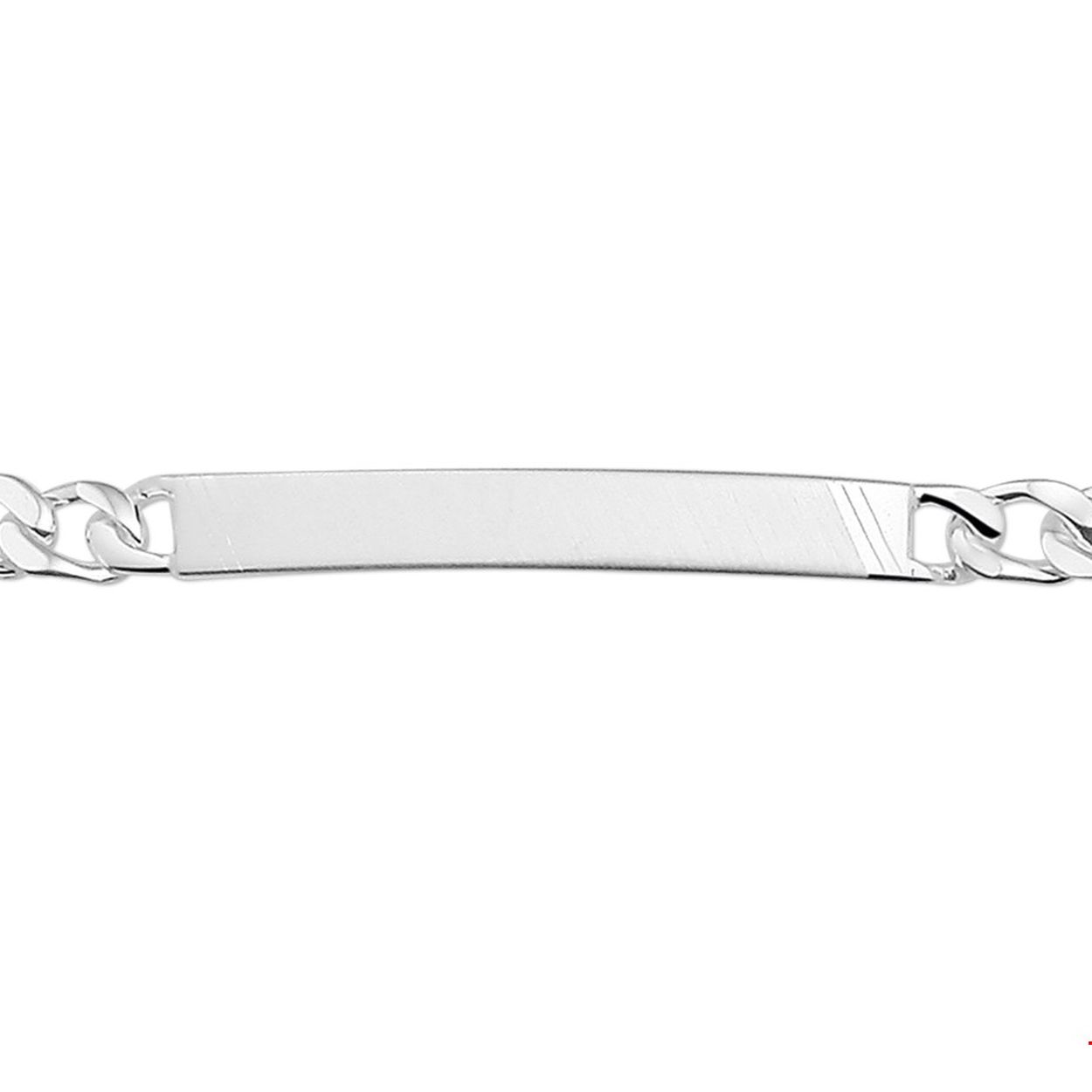 Beschrijving: Zilveren graveerarmband. De lengte bedraagt 20cm en de breedte van de graveerplaat bedraagt 6mm.  
Uniekenummer serie: 29916
Verpakt per: 1
Doelgroep: heren
Breedte: 6 mm
Langste lengte: 20 mm