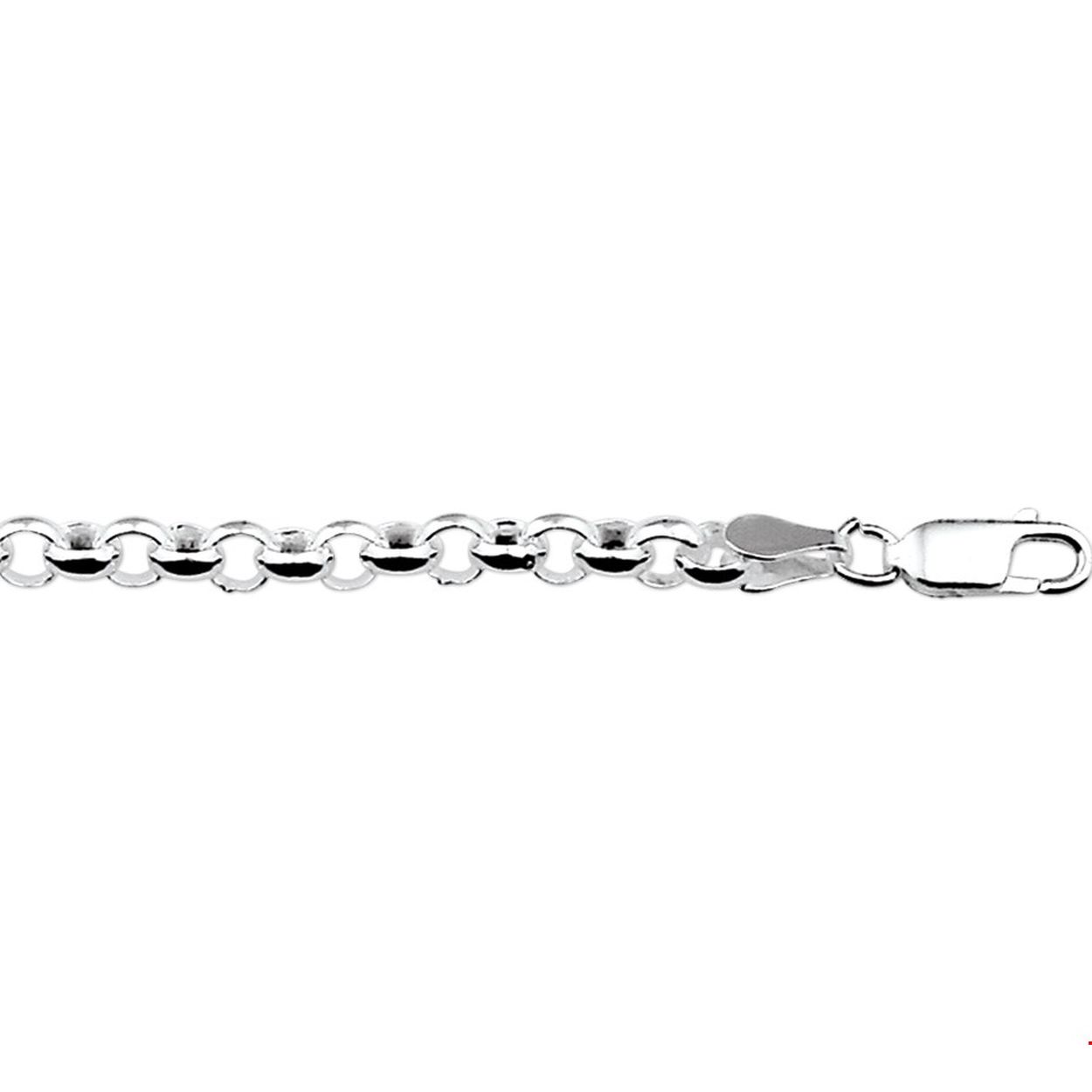 Beschrijving: Zilveren armband met jasseron schakel. 
Doelgroep: kinderen
Breedte: 4.5 mm
Langste lengte: 17 cm