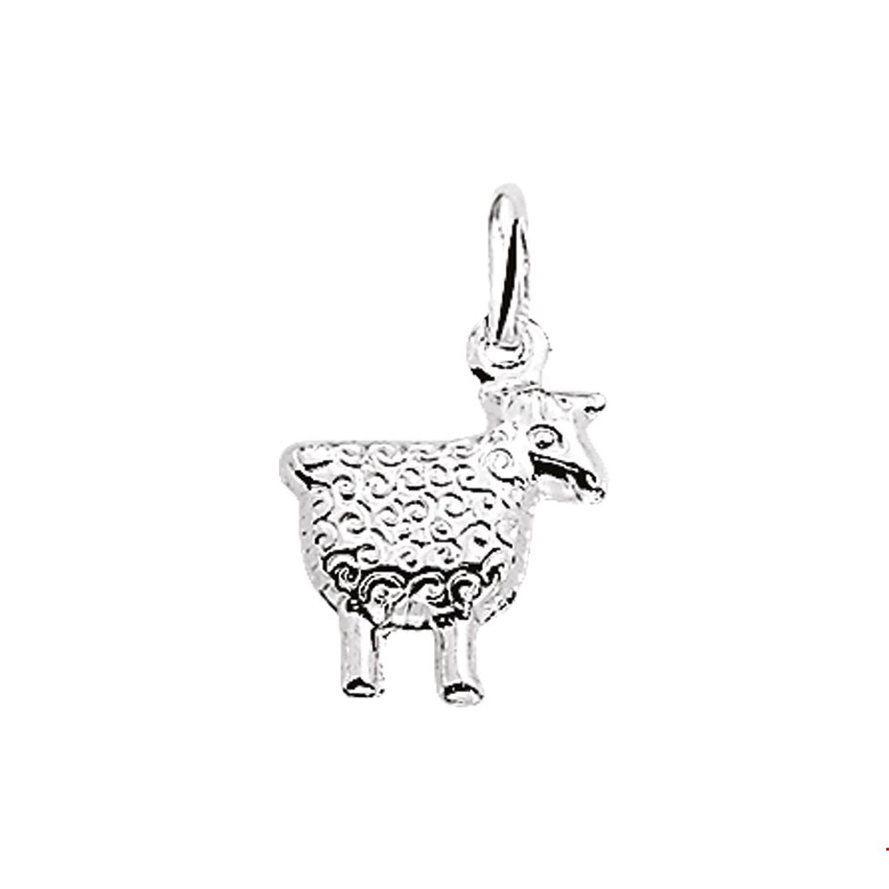 Zilveren bedelhanger schaap
