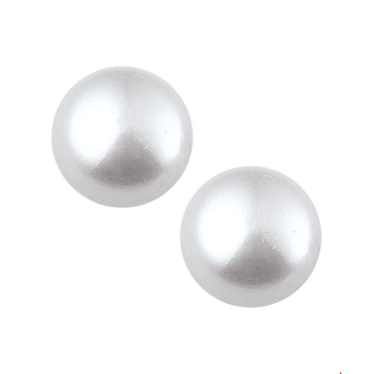 Beschrijving: Zilveren oorknoppen met een witte imitatieparel. 
Doelgroep: dames