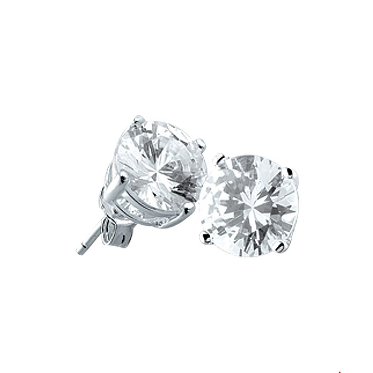 Zilveren oorknoppen met zirkonia.

Gender: dames
Zetting: solitaire (chatonzetting)