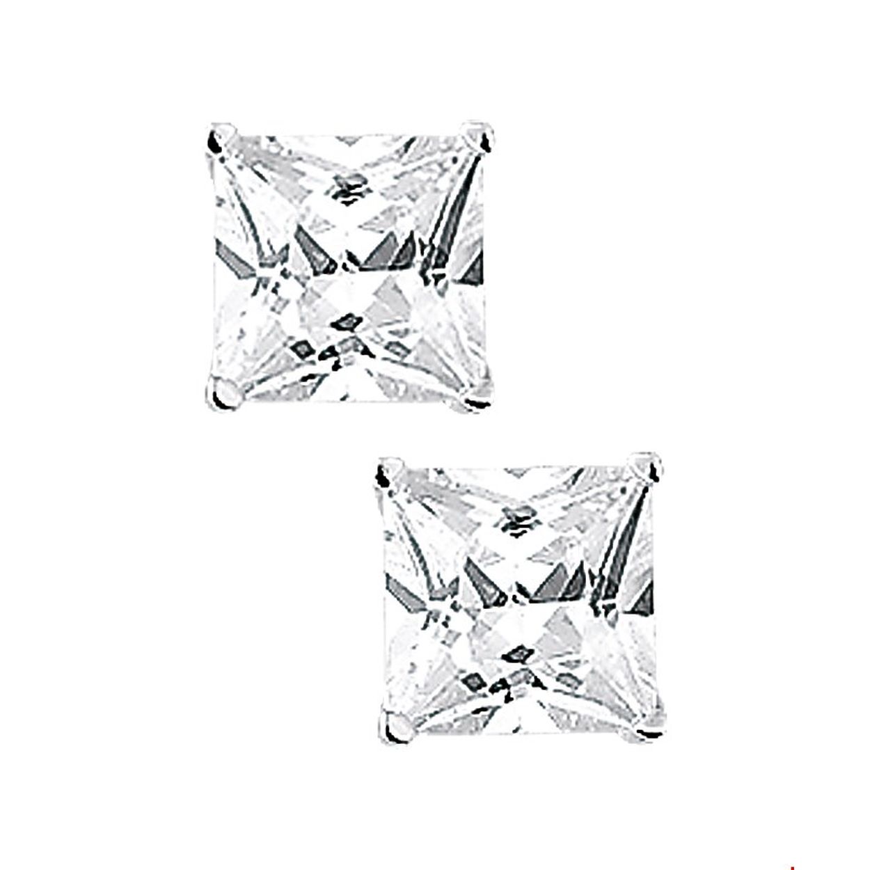 Zilveren oorknoppen met zirkonia
Zetting: solitaire (chatonzetting)