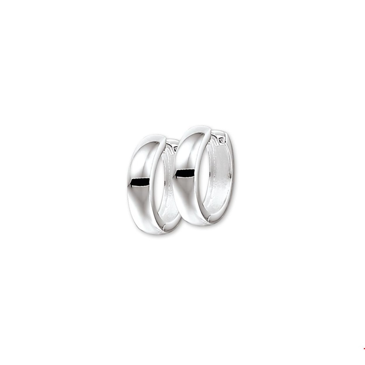 Zilveren klapoorringen met een bolle buis en een poli afwerking.

Gender: dames
Breedte: 4 mm