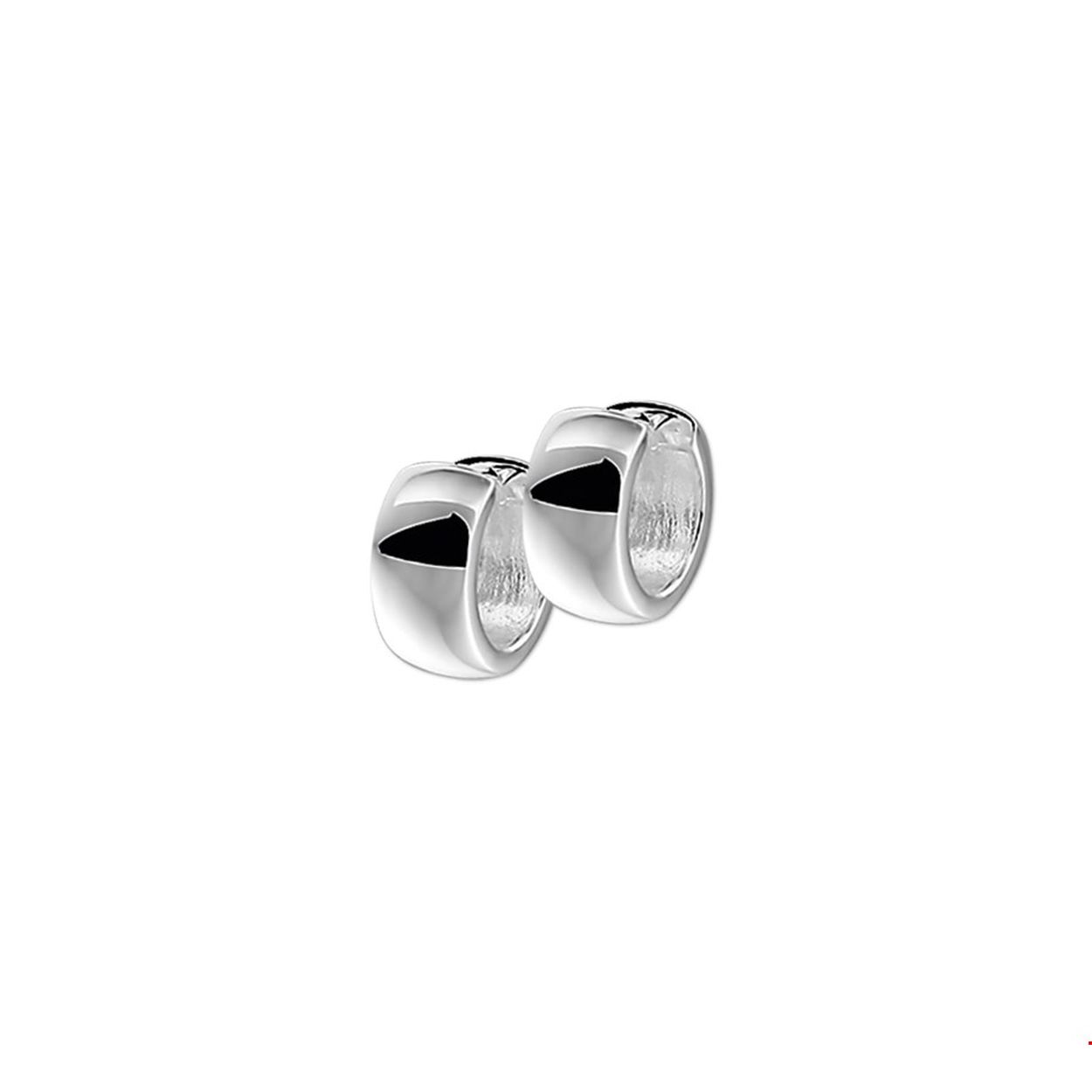 Zilver klap creolen