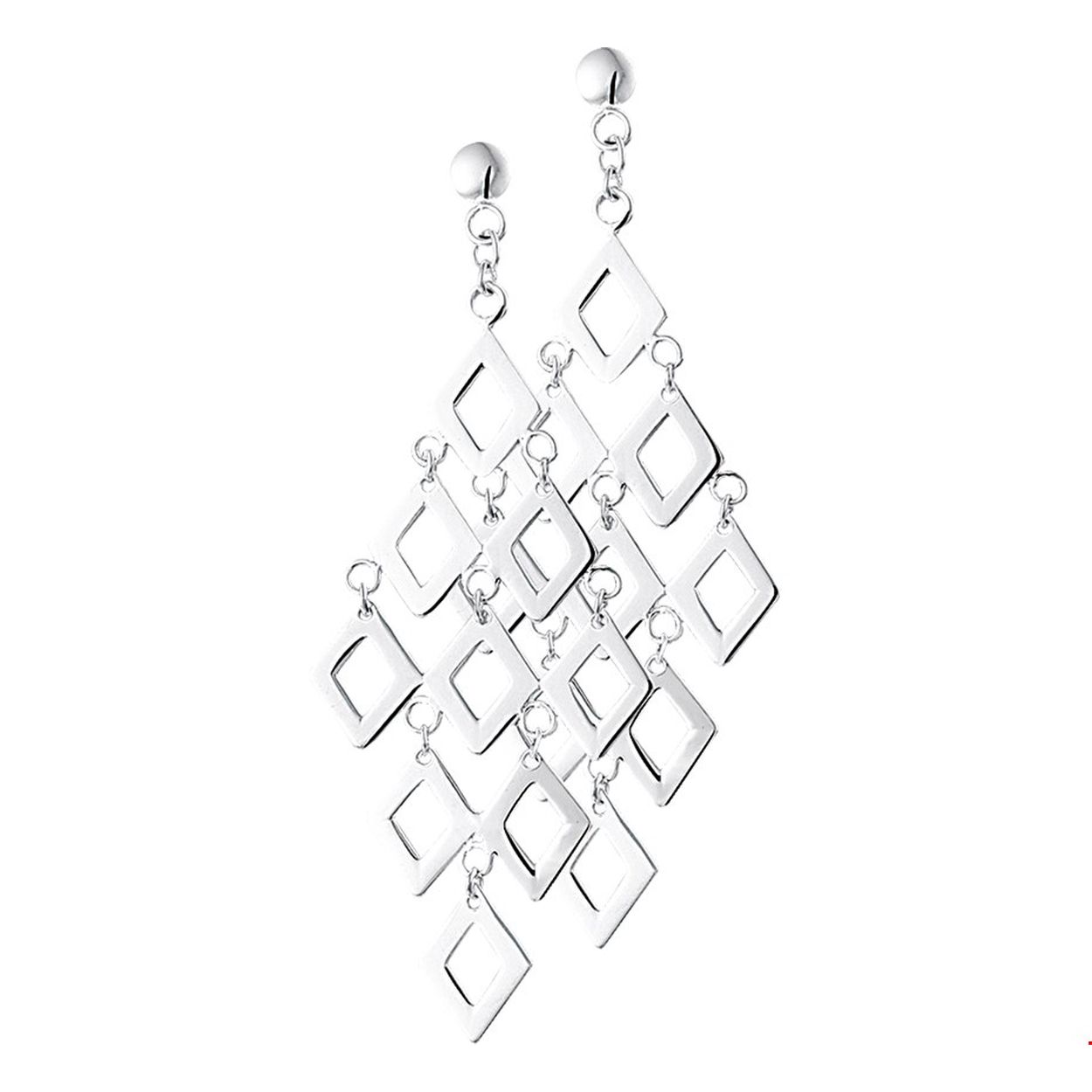 Zilveren oorhangers met een poli afwerking. 
Breedte: 23 mm
Hoogte: 47 mm