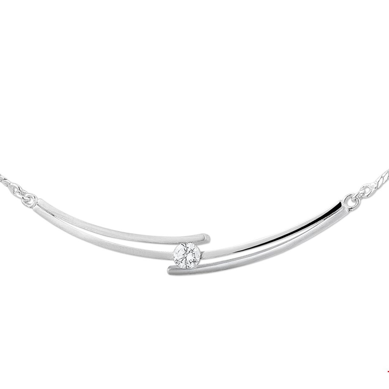 Beschrijving: Chique zilveren 2mm gourmet collier met een lengte van 42cm uitgevoerd met een luxe ingespannen briljant geslepen zirkonia. Het collier straalt elegantie uit en geeft elke outfit subtiel een touch of glamour. Perfect voor gelegenheden waarbij u wilt stralen met luxe sieraden.
Verpakt per: 1
Doelgroep: dames
Breedte: 2 mm
Langste lengte: 42 mm
Zetting: solitaire (span zetting)