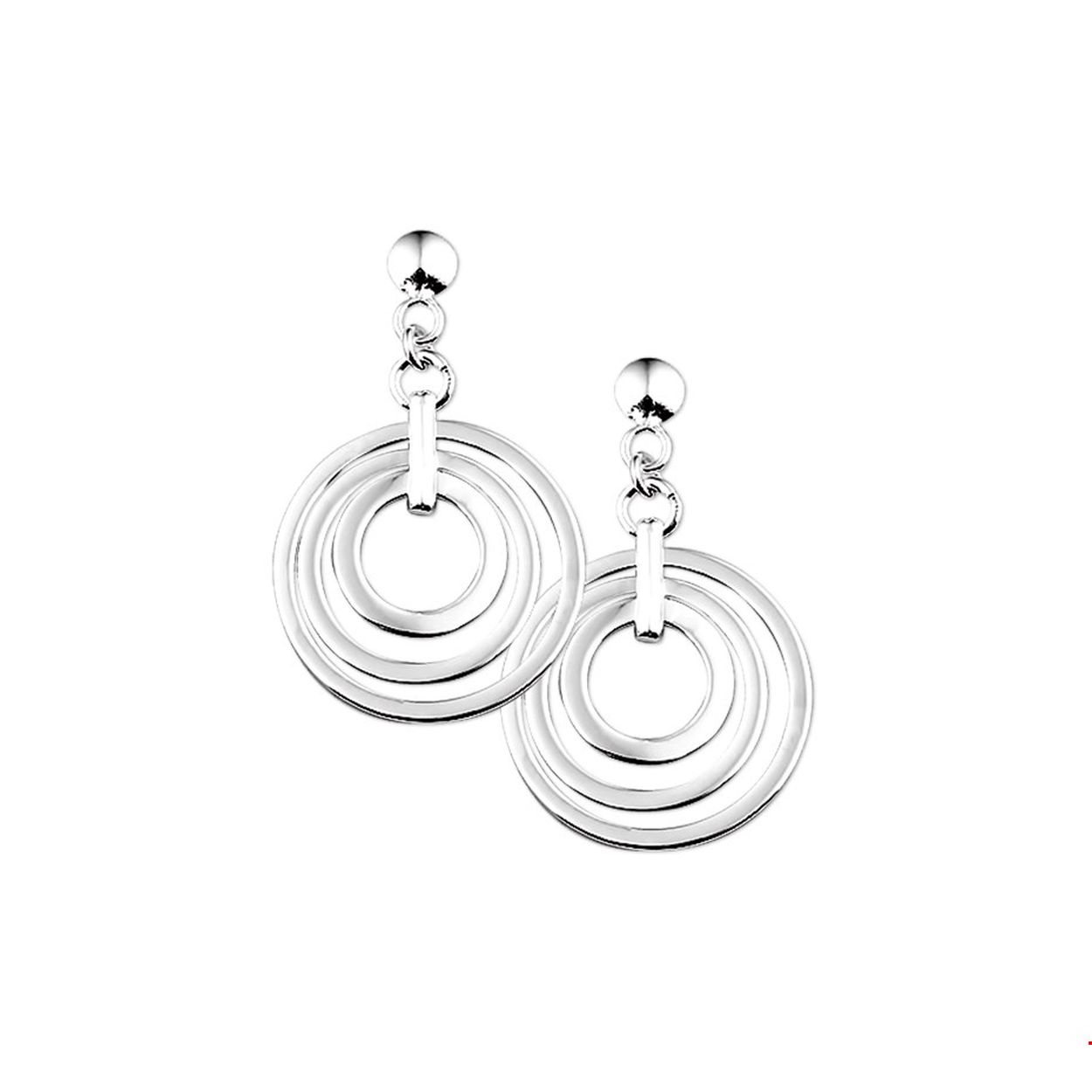 Zilveren oorhangers met een poli afwerking. 
Doelgroep: dames
Breedte: 18 mm
Hoogte: 30.5 mm