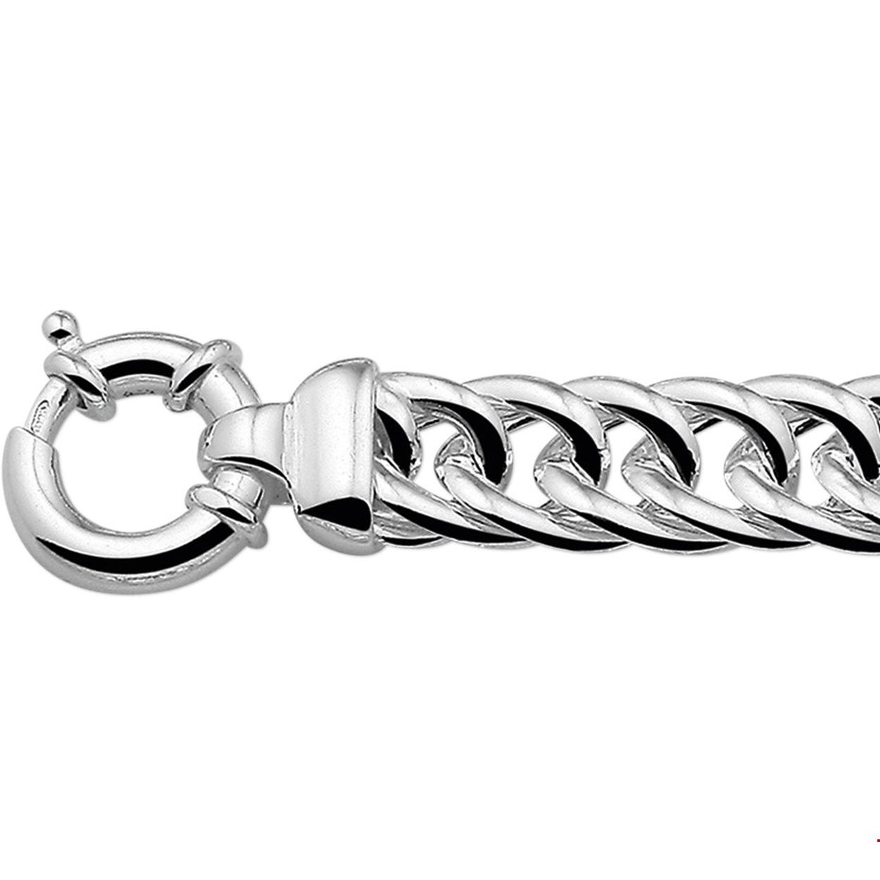 Zilveren collier met gourmet schakel.

Gender: dames
Breedte: 14 mm
Langste lengte: 45 mm